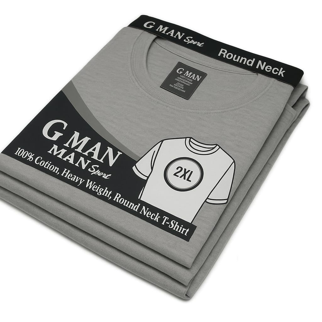 Gman T-Shirt Round Neck/V-Neck for Man (3-Pack)