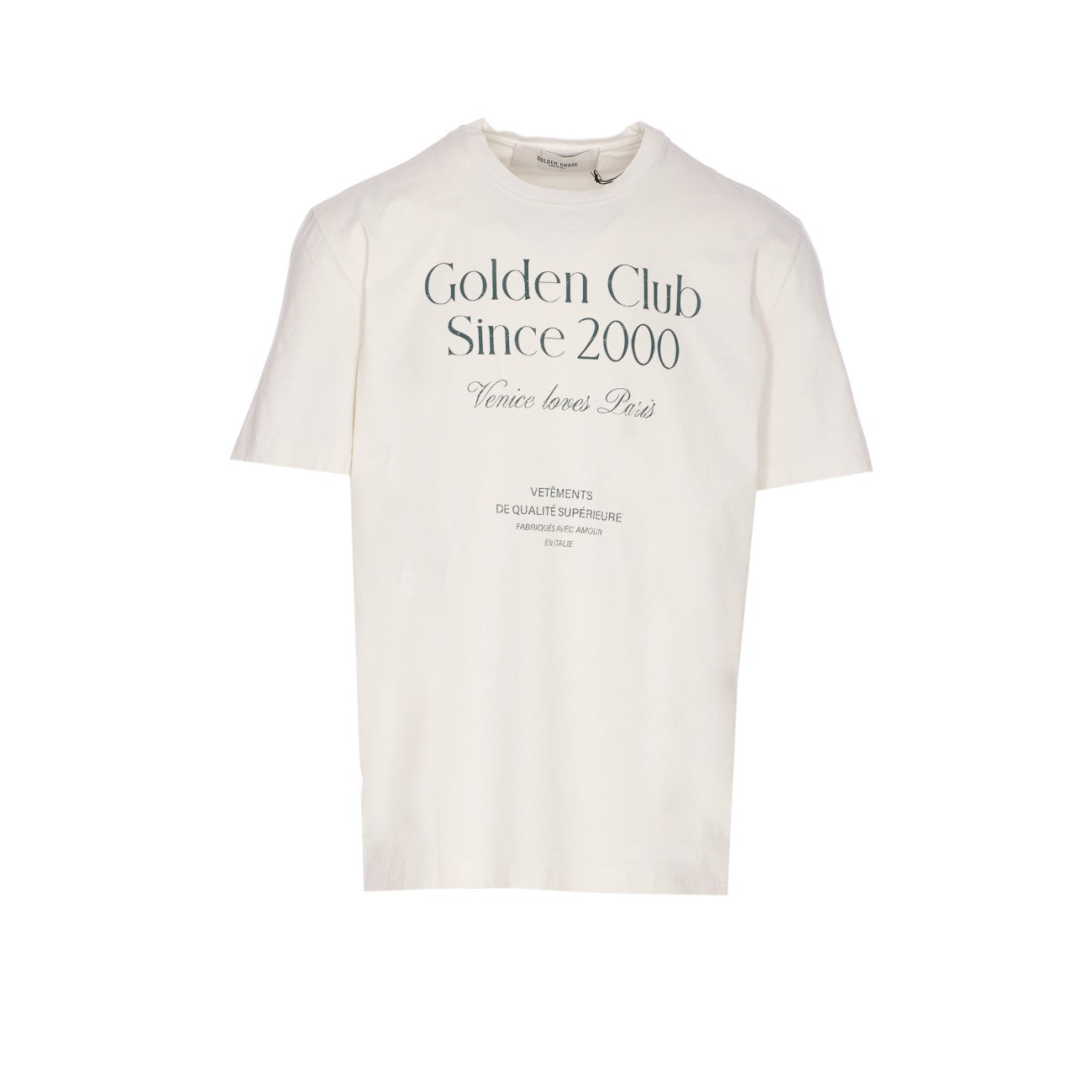 Golden Goose Men Golden Club Print Logo T-Shirt
