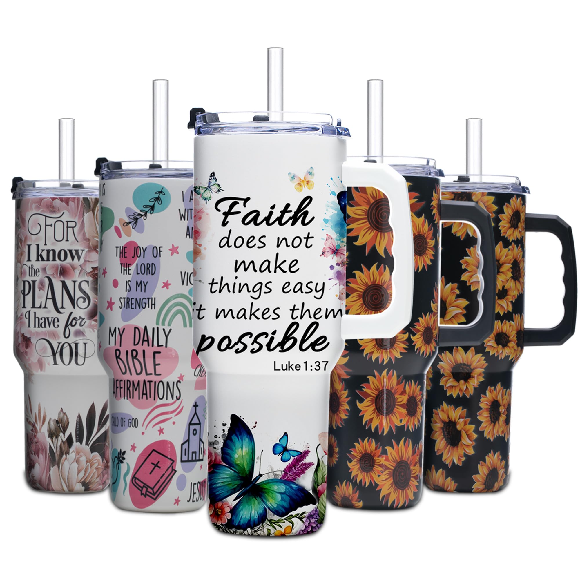 Gome 40oz American Flag & Eagle Tumbler – Patriotic 4th of July Gifts for Men, Veterans & Military, Insulated Stainless Steel Cup with Handle, Lid & Straw, Independence Day Gift for Dad