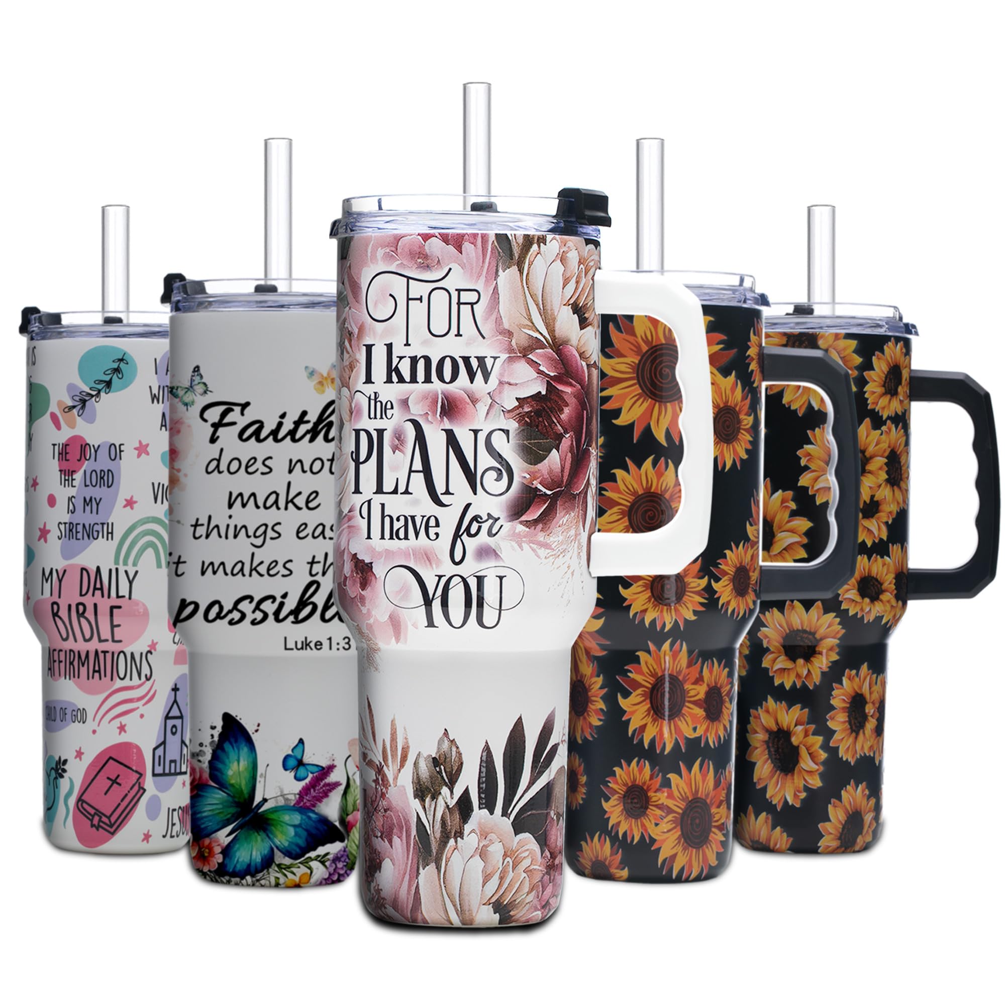 Gome 40oz American Flag & Eagle Tumbler – Patriotic 4th of July Gifts for Men, Veterans & Military, Insulated Stainless Steel Cup with Handle, Lid & Straw, Independence Day Gift for Dad