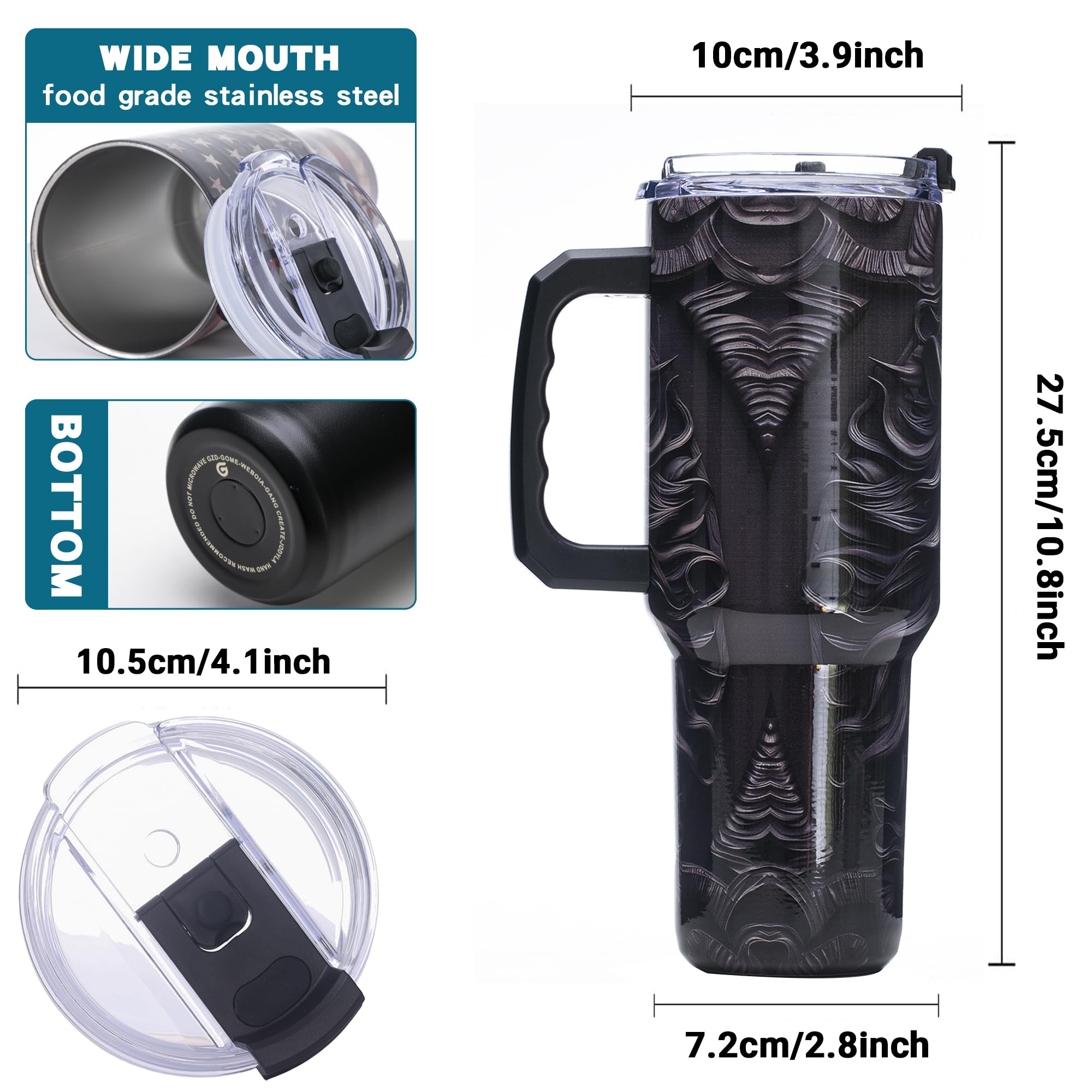 Gome 40oz Neon Gaming Tumbler - Gamer Gifts for Men & Boys - Birthday Gifts for Game Lovers, Boyfriend Insulated Stainless Steel Gamer Cup with Handle