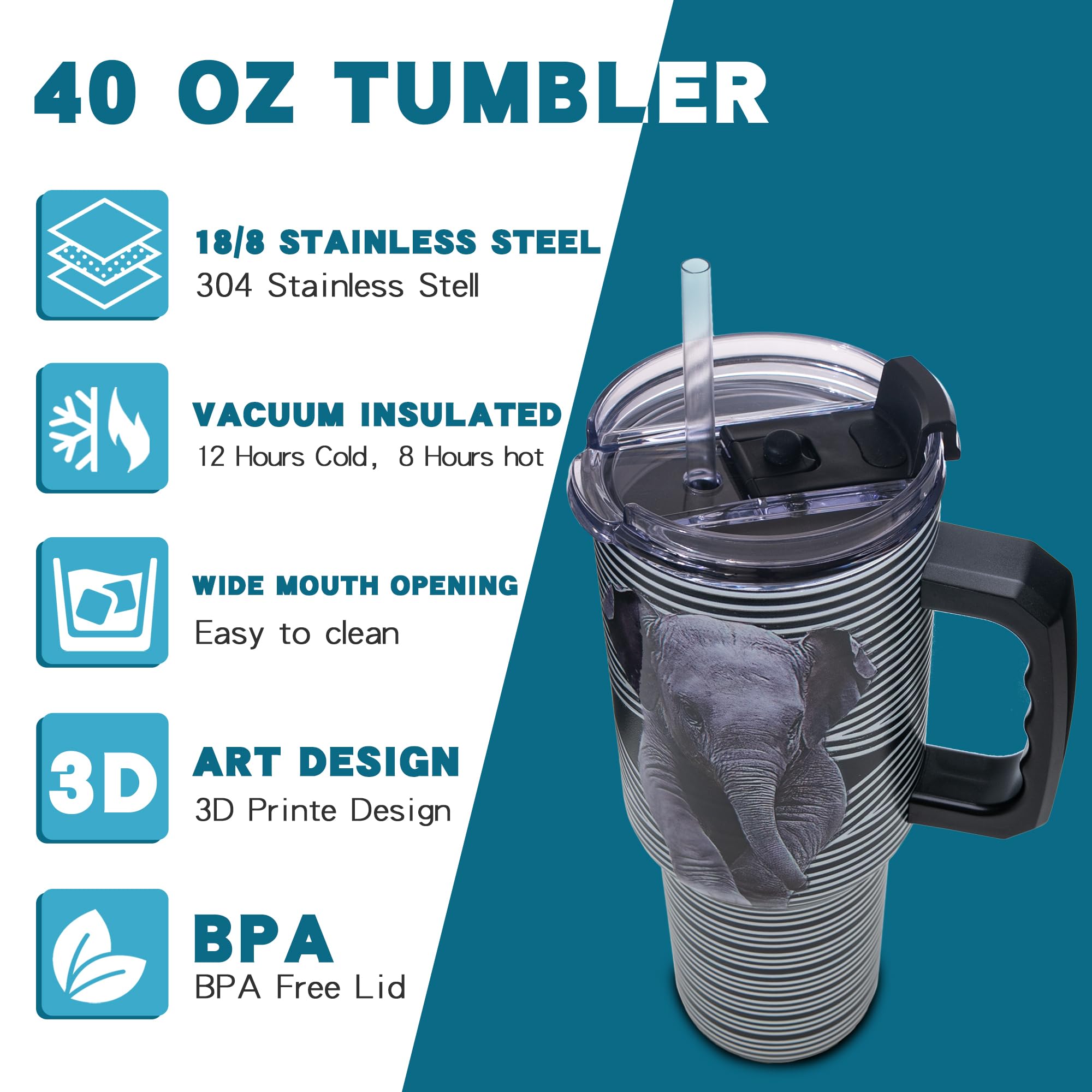 Gome 40oz Neon Gaming Tumbler - Gamer Gifts for Men & Boys - Birthday Gifts for Game Lovers, Boyfriend Insulated Stainless Steel Gamer Cup with Handle