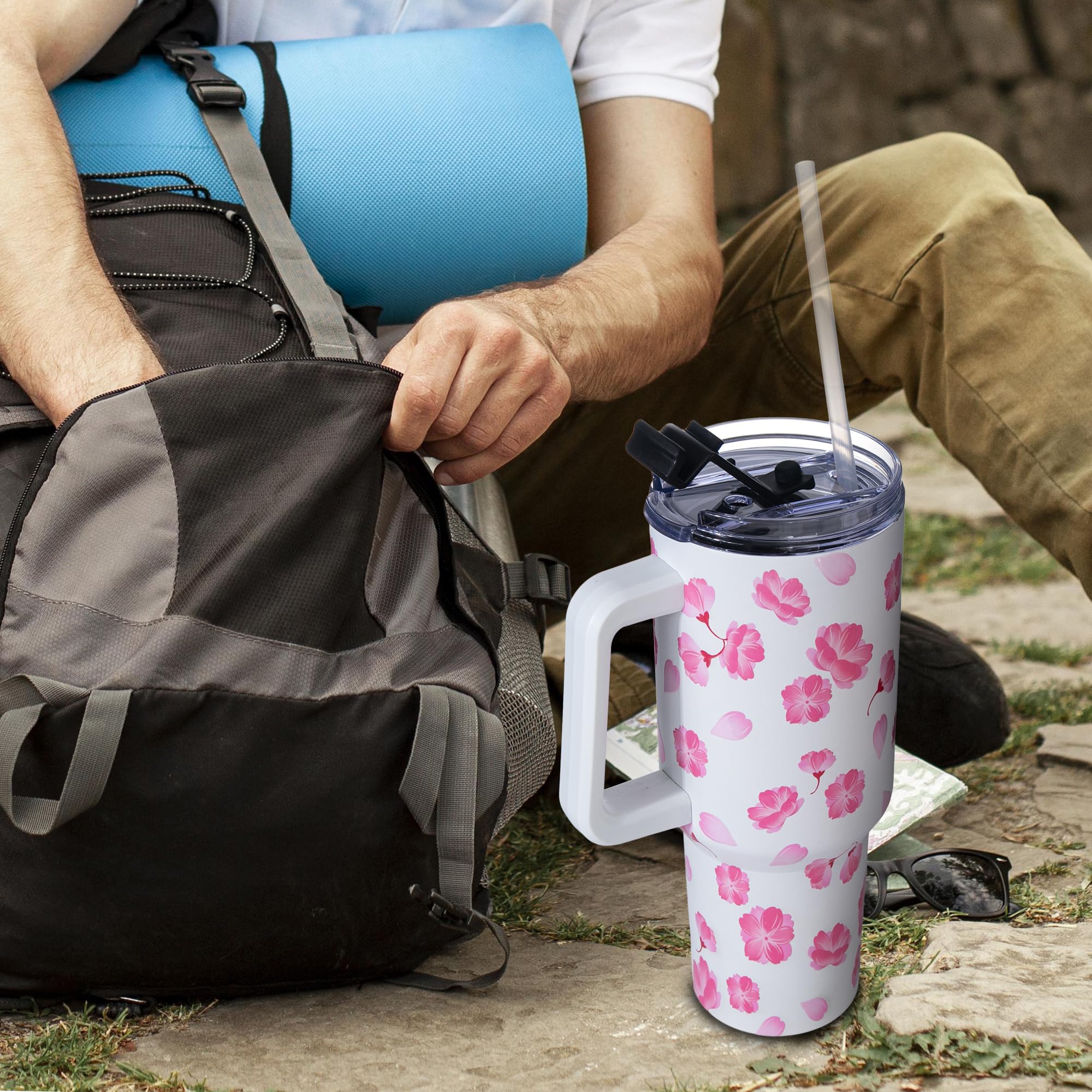 Gome 40oz Neon Gaming Tumbler - Gamer Gifts for Men & Boys - Birthday Gifts for Game Lovers, Boyfriend Insulated Stainless Steel Gamer Cup with Handle