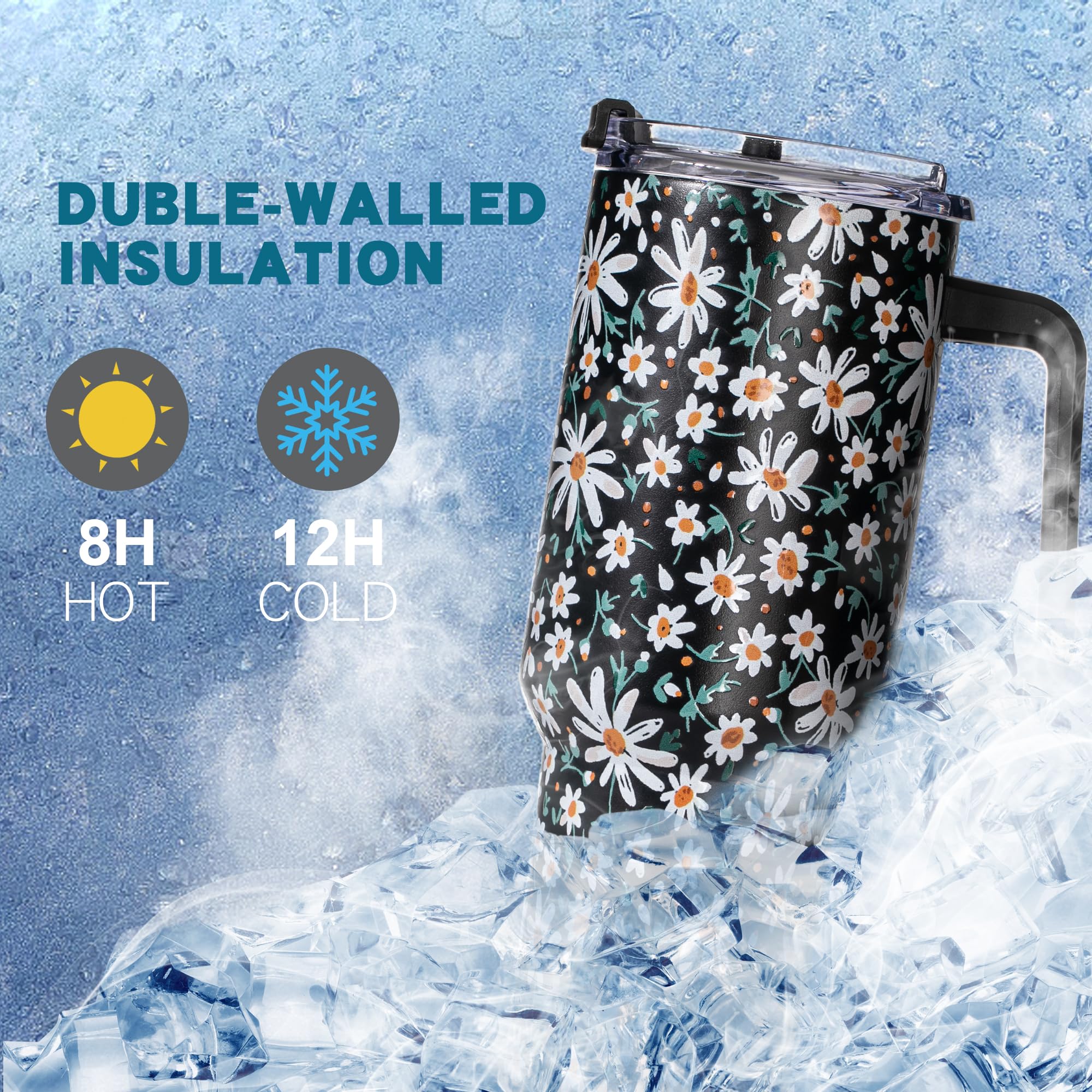 Gome 40oz Neon Gaming Tumbler - Gamer Gifts for Men & Boys - Birthday Gifts for Game Lovers, Boyfriend Insulated Stainless Steel Gamer Cup with Handle