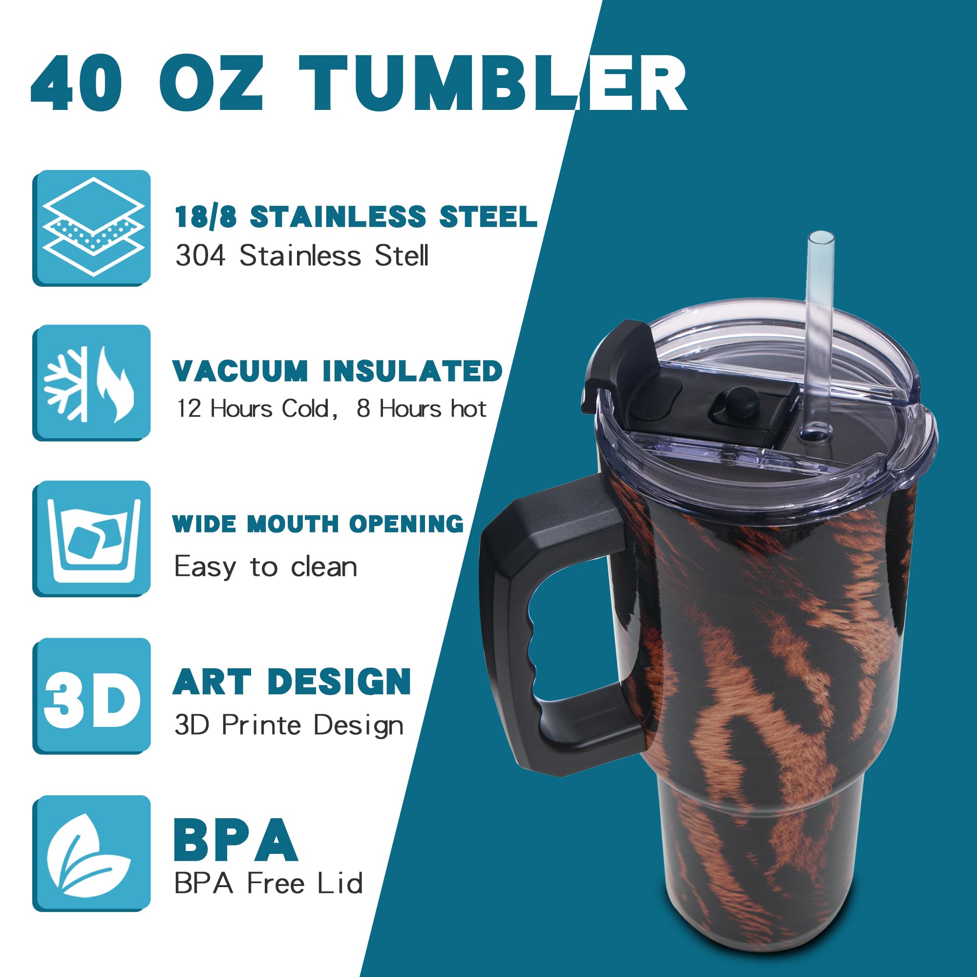 Gome 40oz Neon Gaming Tumbler - Gamer Gifts for Men & Boys - Birthday Gifts for Game Lovers, Boyfriend Insulated Stainless Steel Gamer Cup with Handle