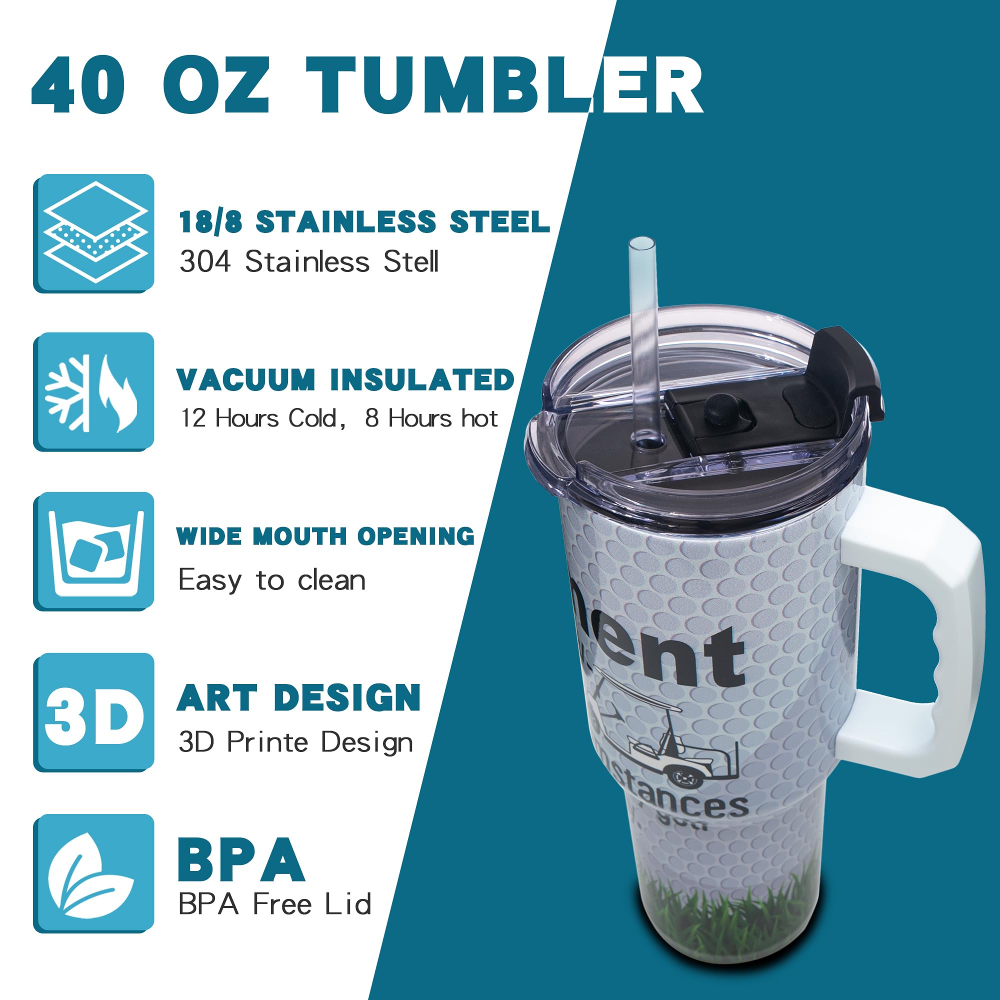 Gome 40oz Neon Gaming Tumbler - Gamer Gifts for Men & Boys - Birthday Gifts for Game Lovers, Boyfriend Insulated Stainless Steel Gamer Cup with Handle