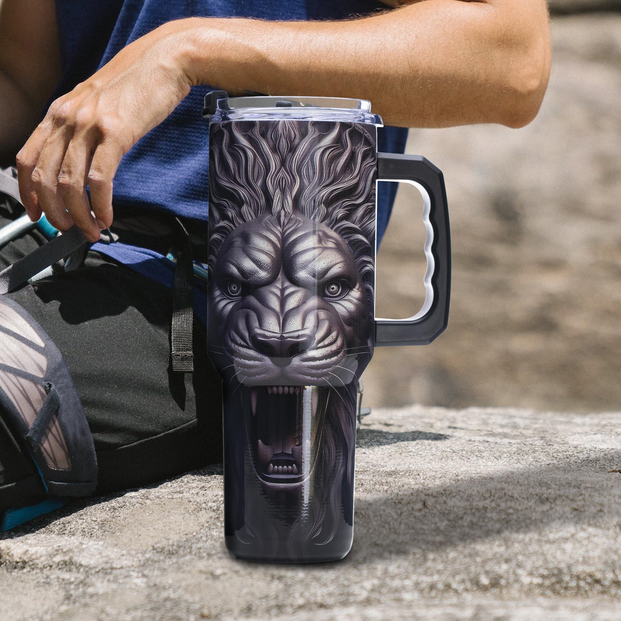 Gome 40oz Neon Gaming Tumbler - Gamer Gifts for Men & Boys - Birthday Gifts for Game Lovers, Boyfriend Insulated Stainless Steel Gamer Cup with Handle