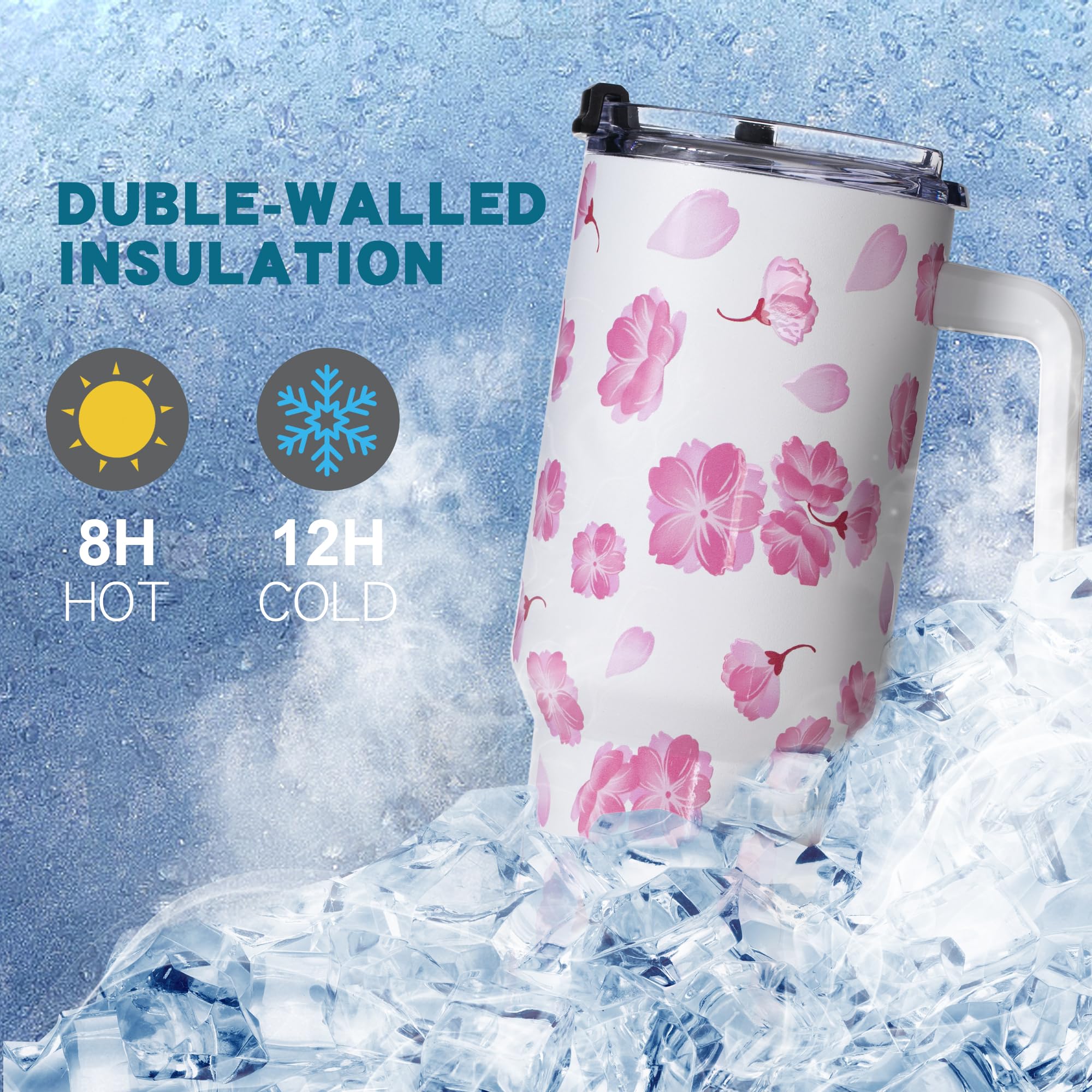 Gome 40oz Neon Gaming Tumbler - Gamer Gifts for Men & Boys - Birthday Gifts for Game Lovers, Boyfriend Insulated Stainless Steel Gamer Cup with Handle