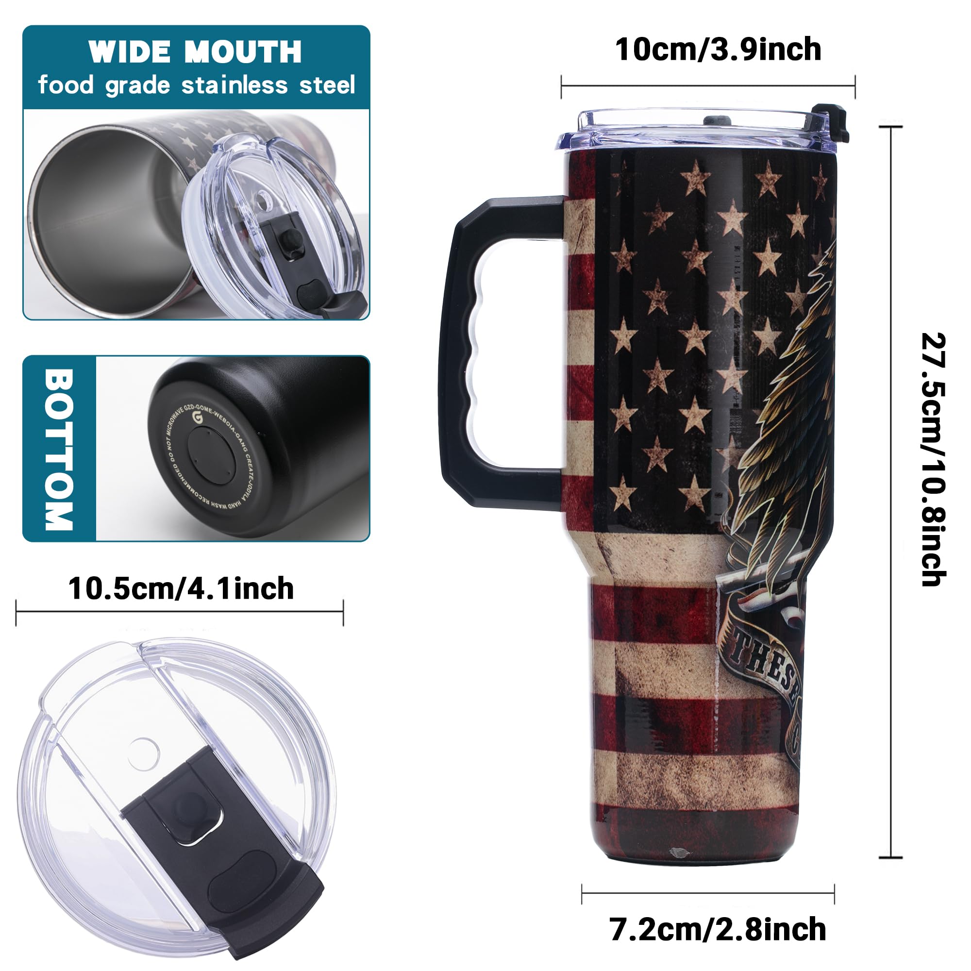 Gome Sunflower 40 oz Tumbler with Handle - Insulated Stainless Steel Sunflower Cup with Lid and Straw - Keeps Drinks Cold and Hot, Inspirational Birthday Gifts for Women - Hand Wash Only