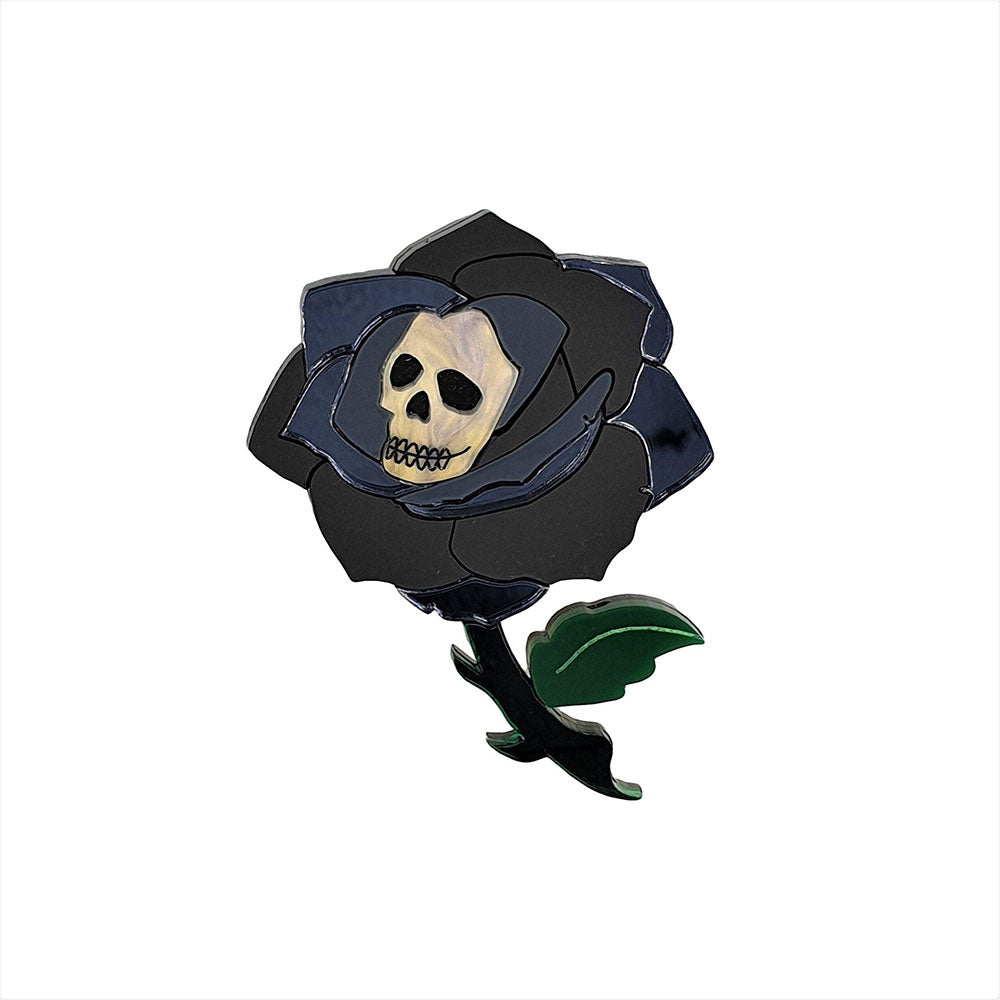 Gothic Rose Brooch by Cherryloco