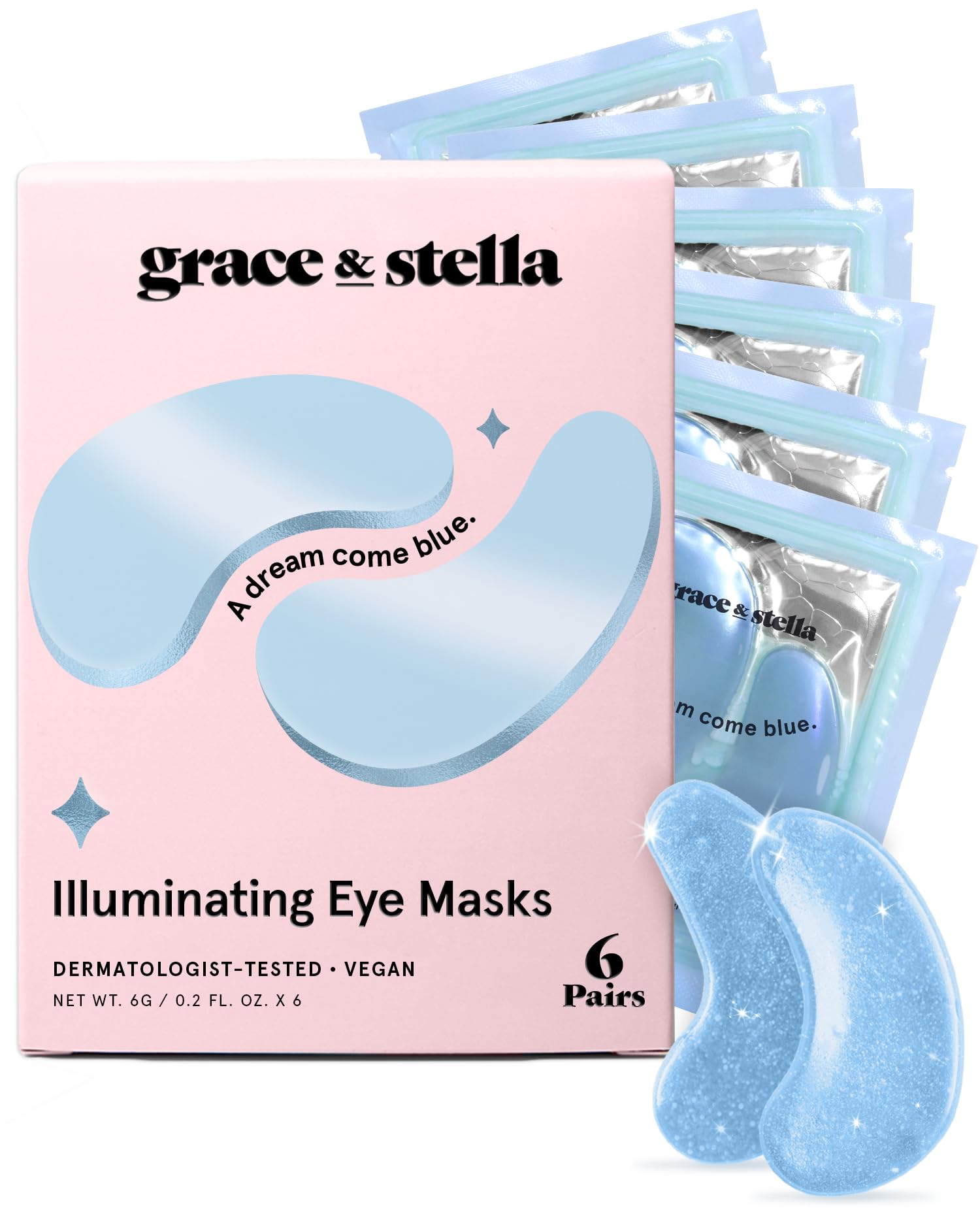 grace & stella Award Winning Under Eye Mask - Travel Essentials - Birthday Gifts for Women - Gel Eye Patches for Dark Circles, Puffy Eyes, Wrinkles, Undereye Bags - Vegan - Self Care (24 Pairs, Gold)