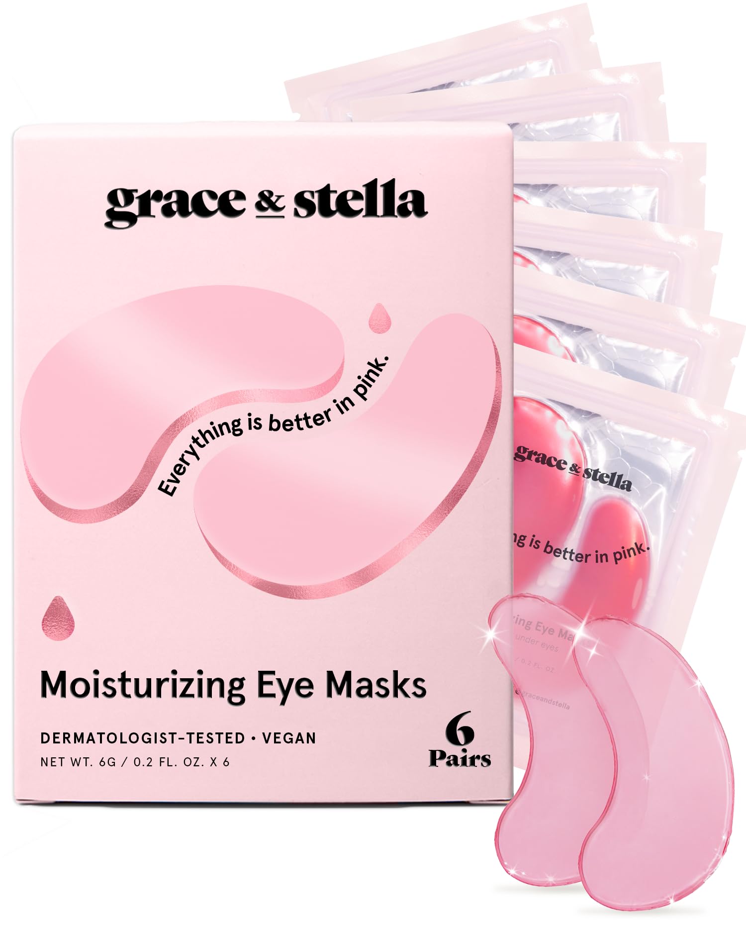 grace & stella Award Winning Under Eye Mask - Travel Essentials - Birthday Gifts for Women - Gel Eye Patches for Dark Circles, Puffy Eyes, Wrinkles, Undereye Bags - Vegan - Self Care (24 Pairs, Gold)