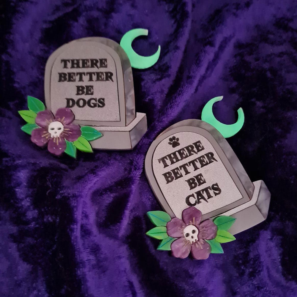 Gravestone Epitaph Brooch by Cherryloco Jewellery
