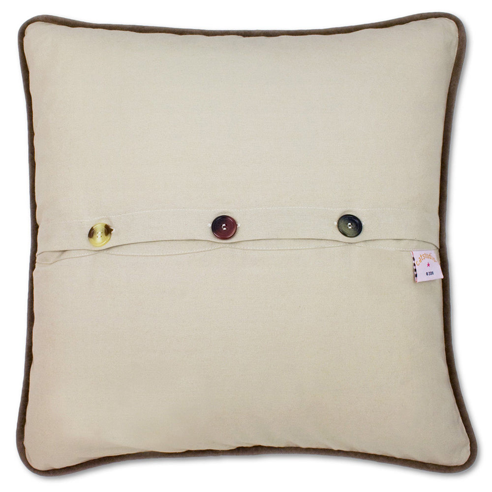 Great Smoky Mountains Hand-Embroidered Pillow