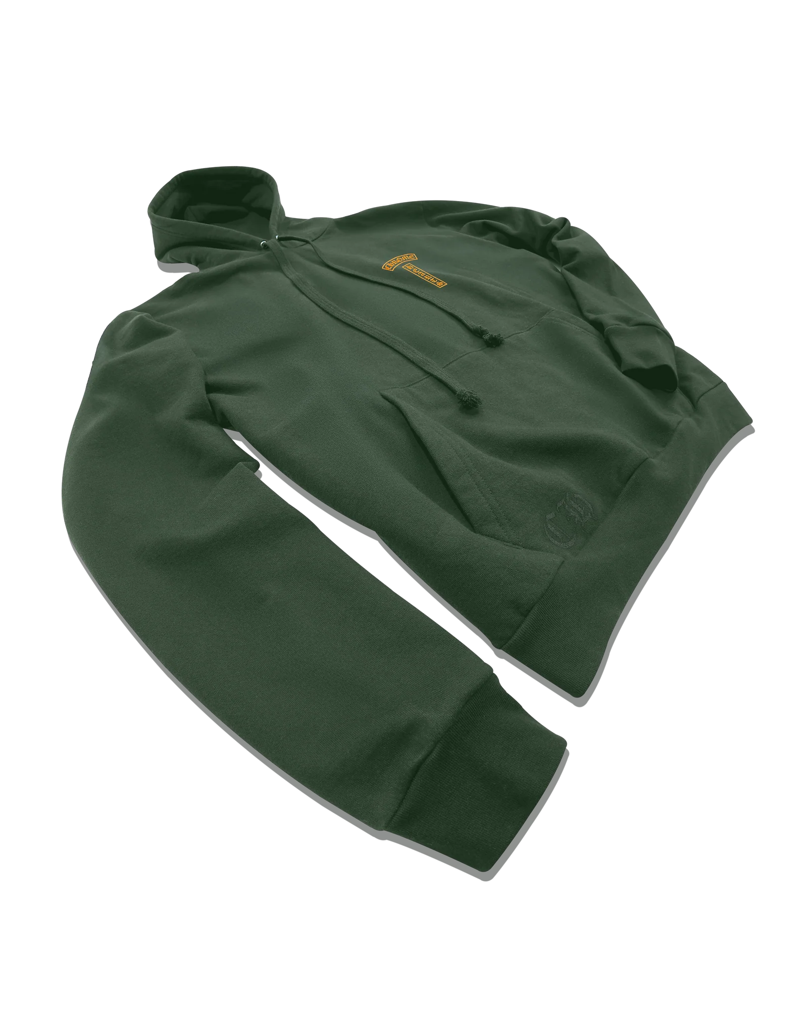 Chrome Hearts Script Hoodie Green & Orange