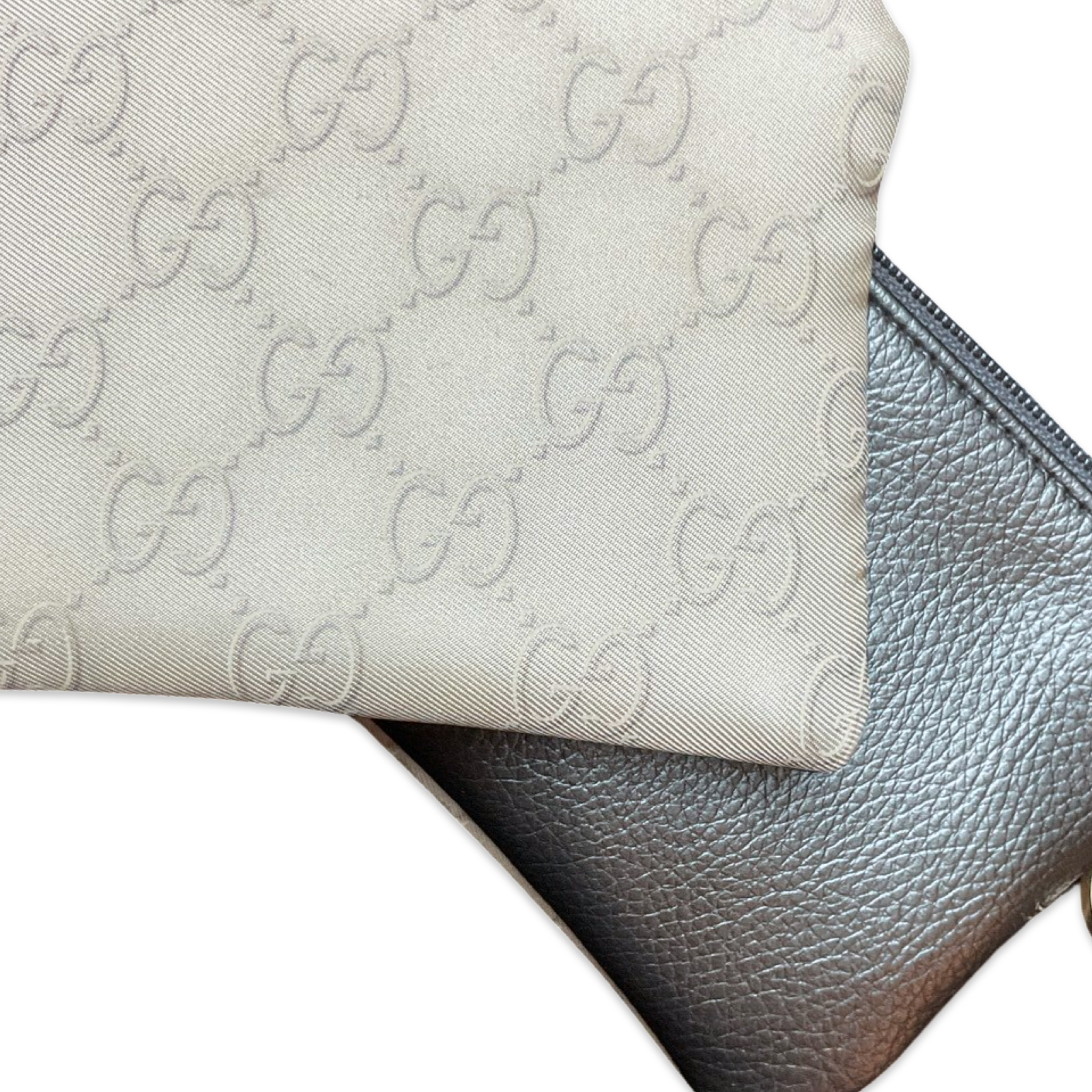 GG Mongoram Vintage Silk Scarf Coffee Run Keychain Bag