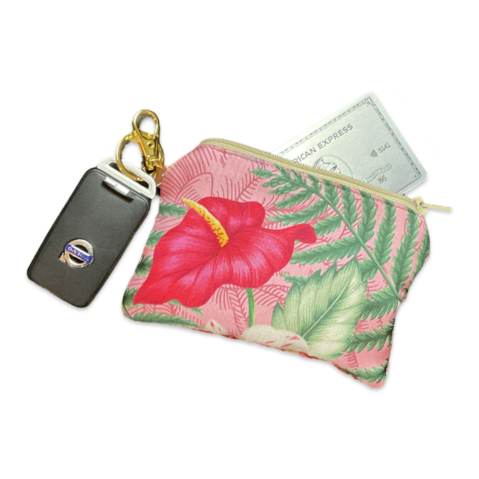 Hawaiian Soul Vintage Silk Scarf Coffee Run Keychain Bag