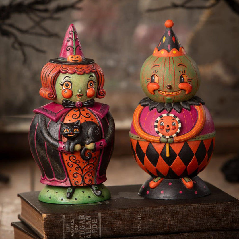 Hagatha and Jack Spooks Jar by Johanna Parker for Bethany Lowe Designs SHIPPING SOON!
