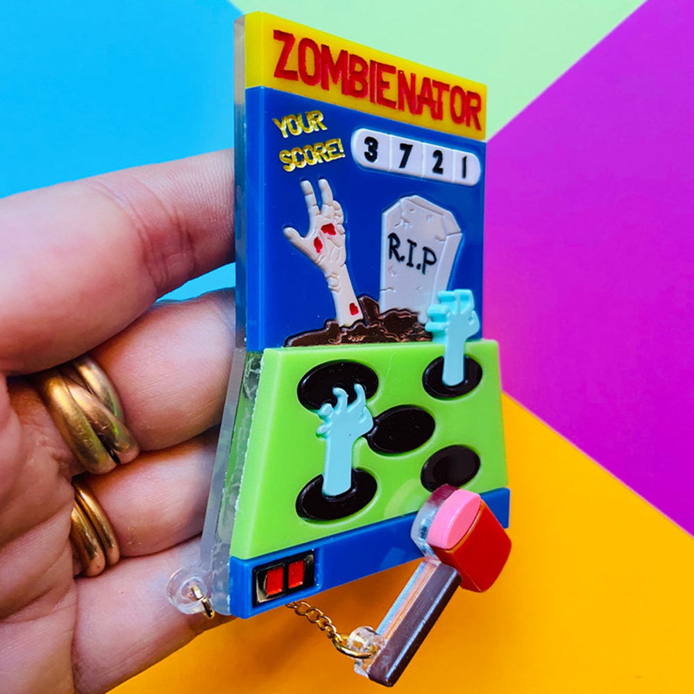 Creepy Funfair Collection - Zombienator Acrylic Brooch by Makokot Design