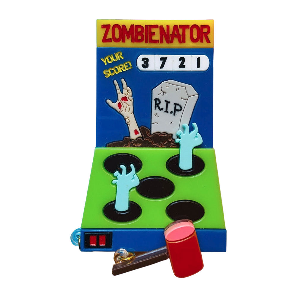 Creepy Funfair Collection - Zombienator Acrylic Brooch by Makokot Design