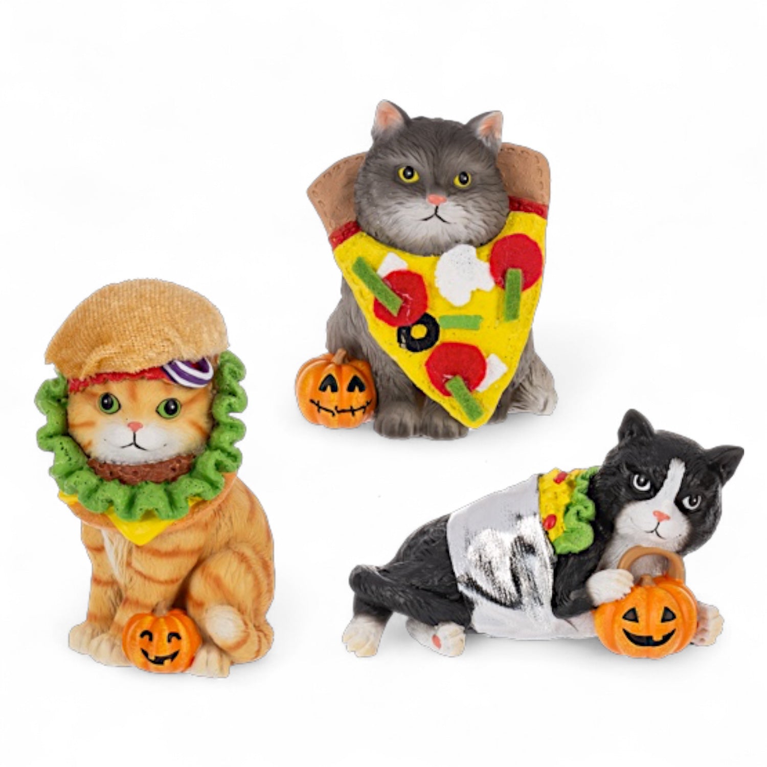 Halloween Food Costume Cat Figurines | 3 Styles
