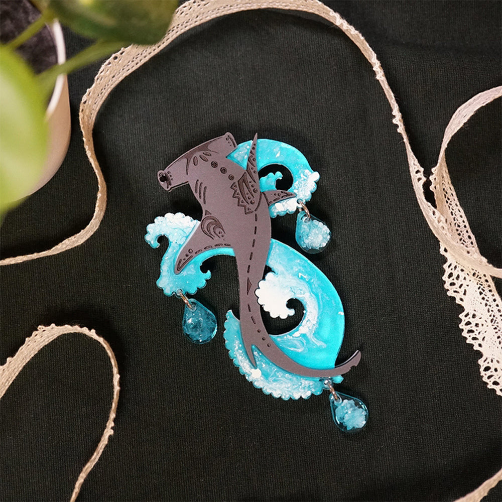 Hammerhead Brooch by Lost Kiwi Designs