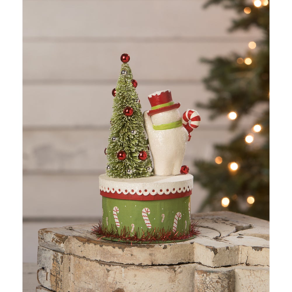 Happy Snowman on Box by Bethany Lowe Designs