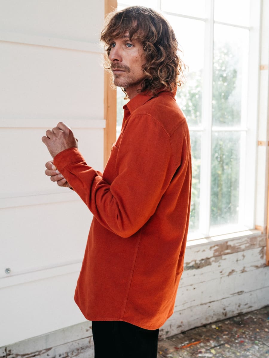 Men's Gylly Shirt - Dark Rosewood