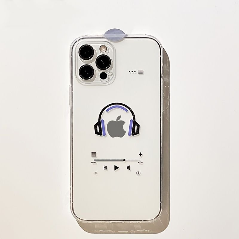 Headset Printed Transparent Phone Case For IPhone14/14Plus/14Pro/14Pro Max; iPhone13/13Mini/13Pro/13Pro Max; iPhone12/12Mini/12Pro/12Pro Max; iPhone11/11Pro/11Pro Max; iPhoneX/XR/XS/XS Max; iPhone 8/7