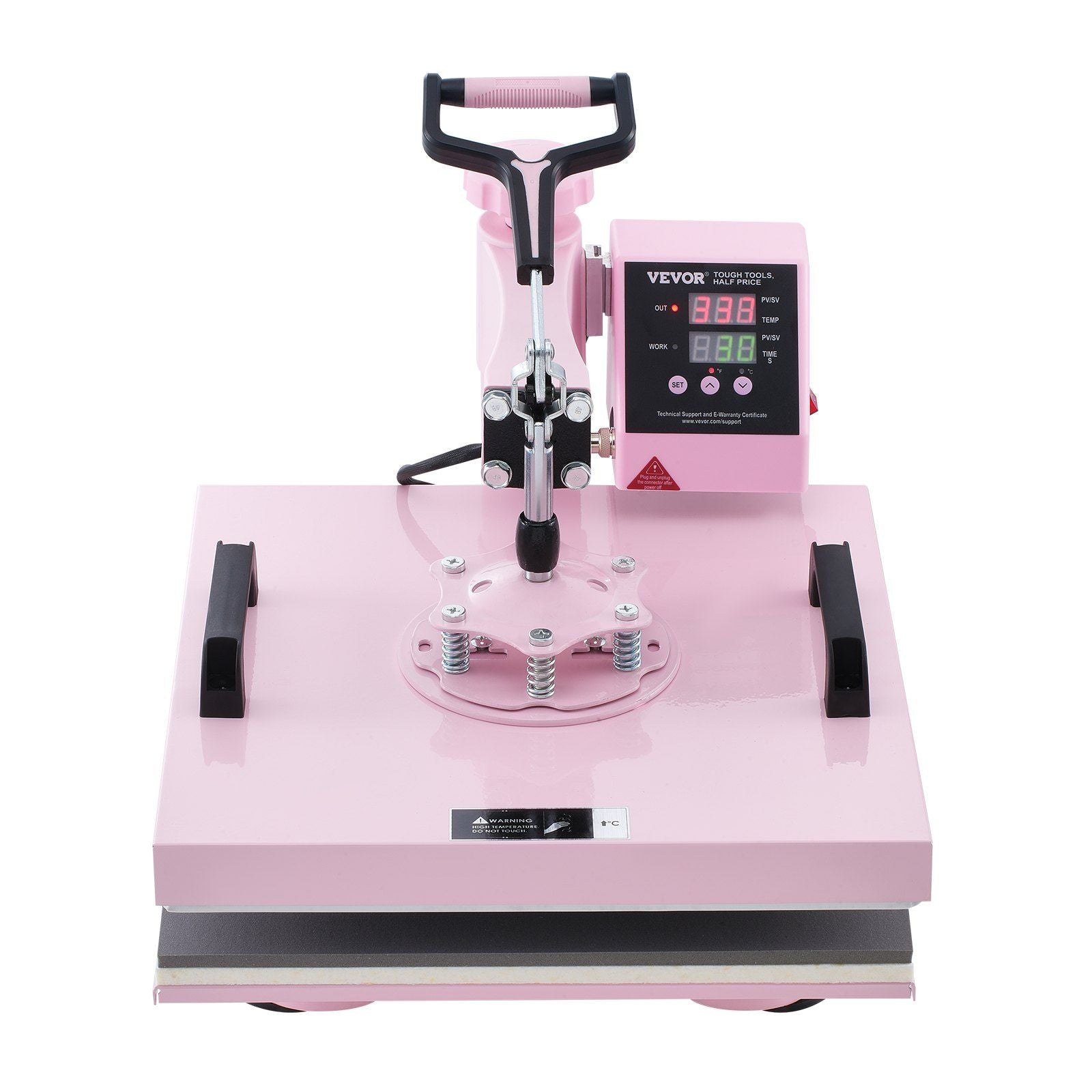 Heat Press Machine 15x15 in 8 in 1 with 30oz Tumbler Press T-Shirts Pink