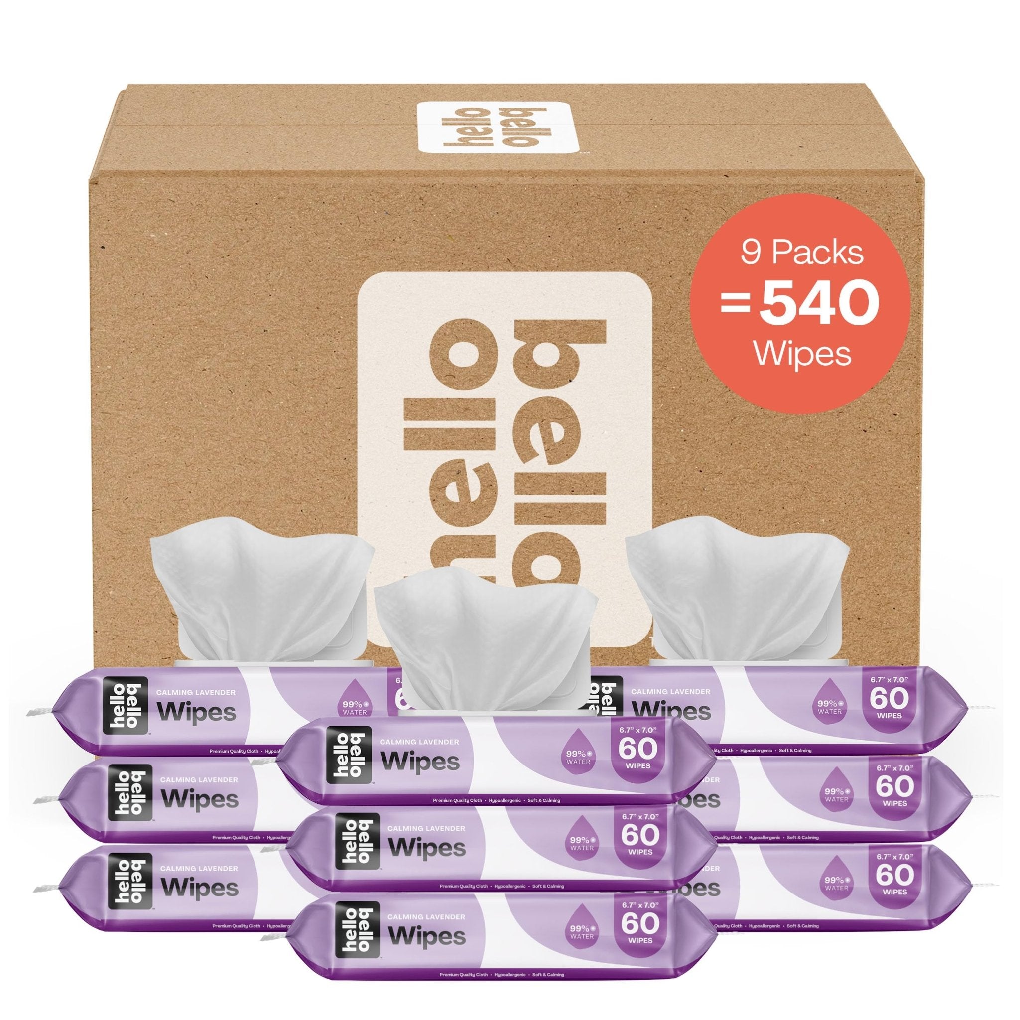 Hello Bello Extra Gentle Unscented Baby Wipes, Plant Based, Made with 99% Water and Aloe for Babies and Kids, 720 Count