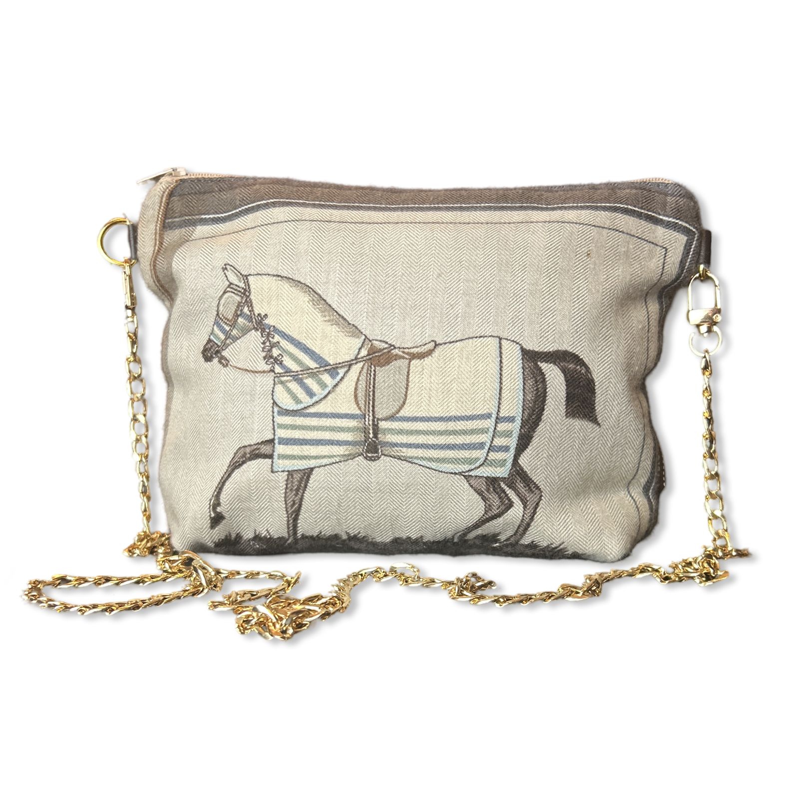 Couvertures et Tenues du Jour Vintage Silk & Cashmere Scarf Crossbody Bag