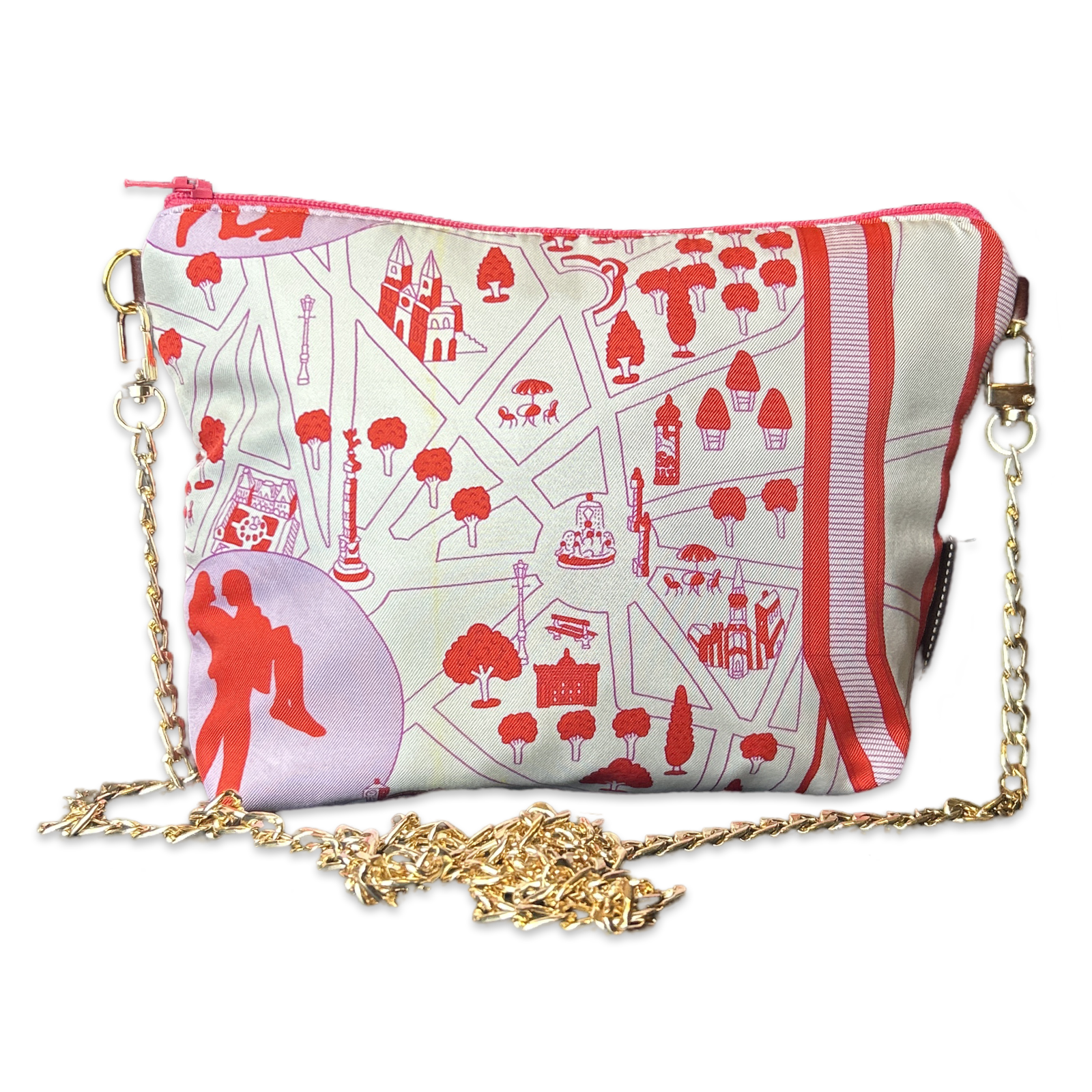 Nouveaux Amoureux de Paris Vintage Scarf Crossbody Bag