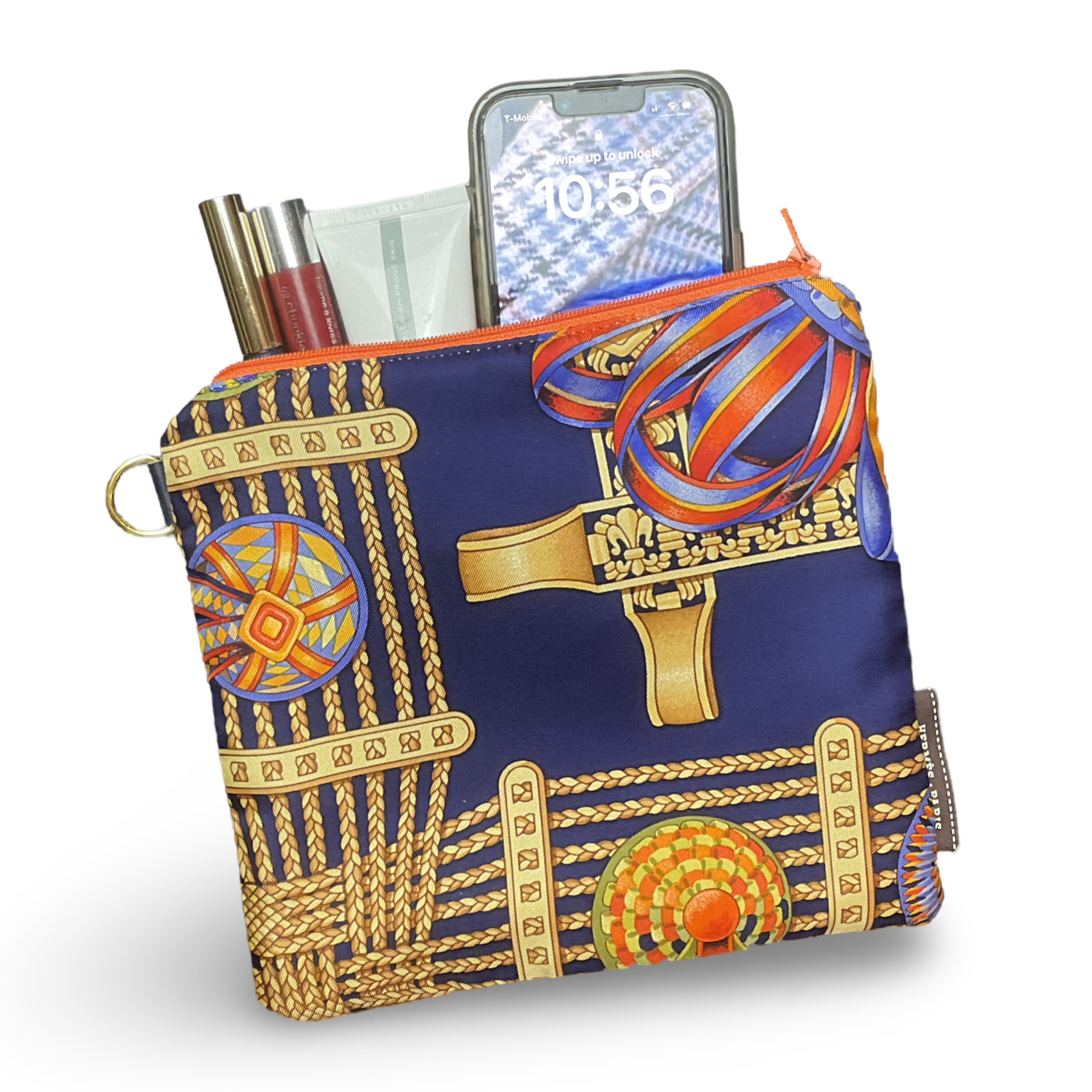 Rubans du Cheval Navy Blue Vintage Scarf All-Around Bag