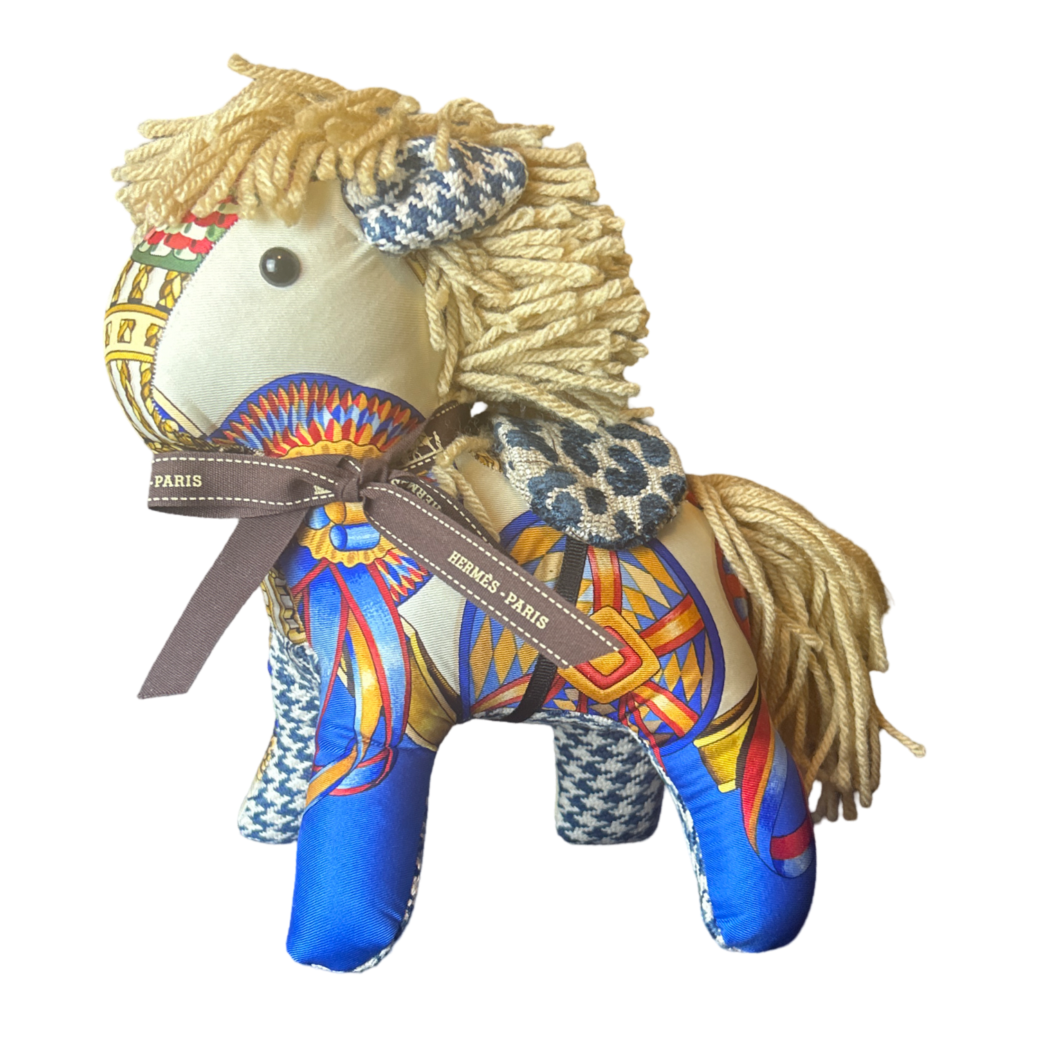 Rubans du Cheval Vintage Silk Scarf Patchwork Pony