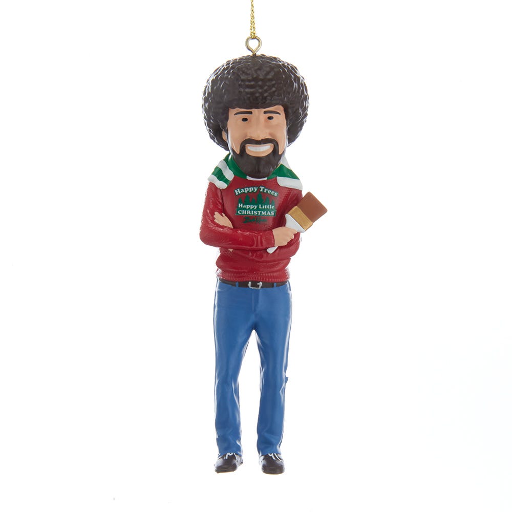 Bob Ross Happy Little Christmas  Ornament