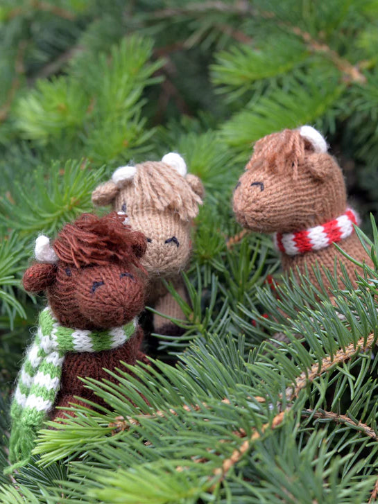 Softie Handknit Highland Cow Ornament