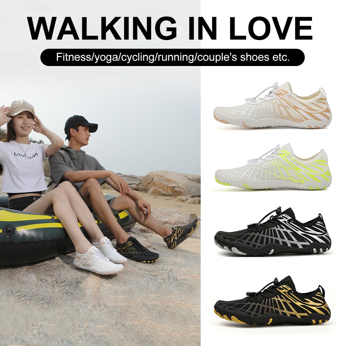 Hiking Barefoot Shoes Womens Mens,Pro-Healthy&Non-Slip Water Shoe for Women Men, Wide Toe Running Shoes Boots Sneakers Unisex