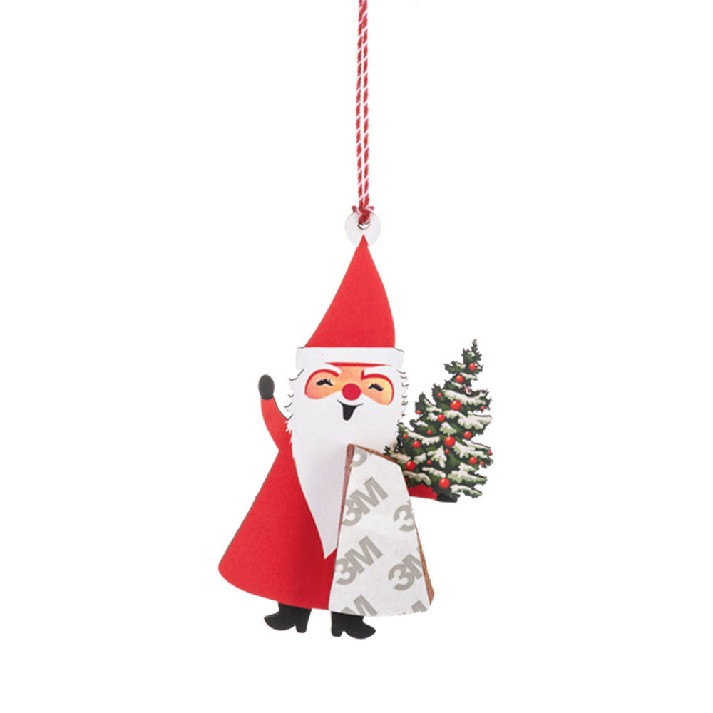Honeycomb Santa Ornaments Set of 3
