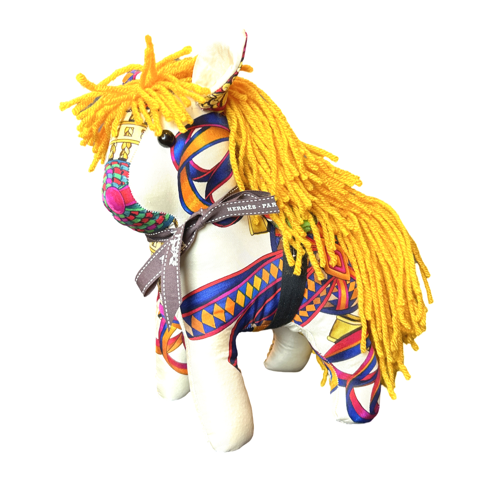 Rubans du Cheval Vintage Silk Scarf Patchwork Pony