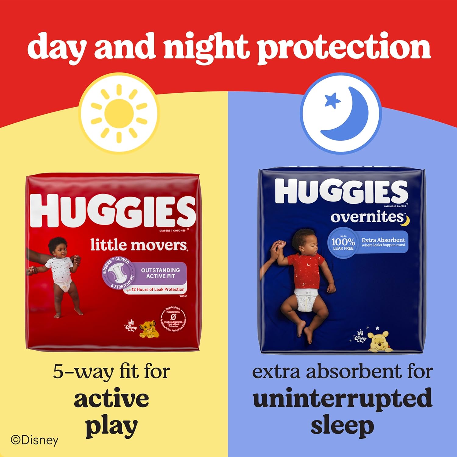 Huggies Size 5 Diapers, Little Movers Baby Diapers, Size 5 (27+ lbs), 132 Count (2 Packs of 66), Packaging May Vary