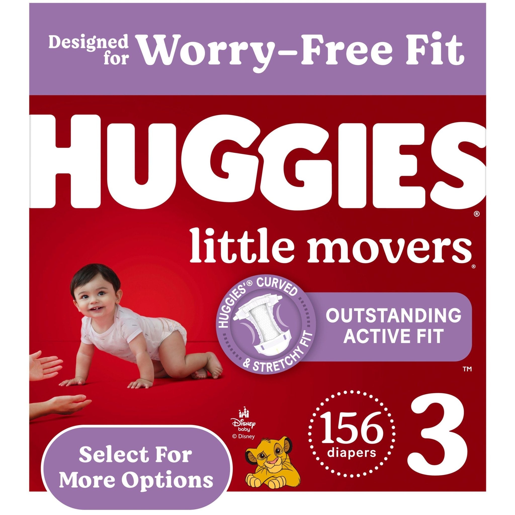 Huggies Size 5 Diapers, Little Movers Baby Diapers, Size 5 (27+ lbs), 132 Count (2 Packs of 66), Packaging May Vary
