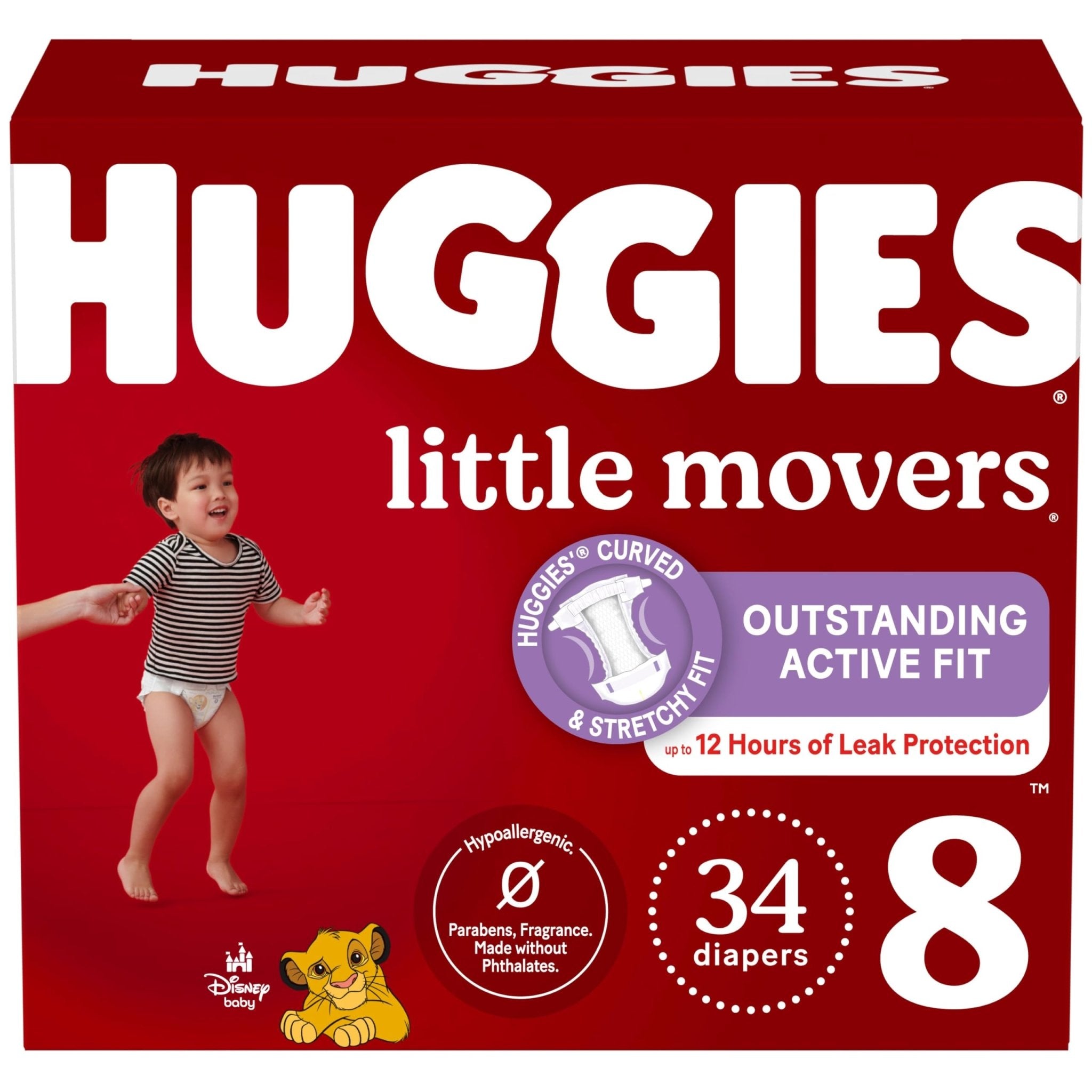 Huggies Size 5 Diapers, Little Movers Baby Diapers, Size 5 (27+ lbs), 132 Count (2 Packs of 66), Packaging May Vary