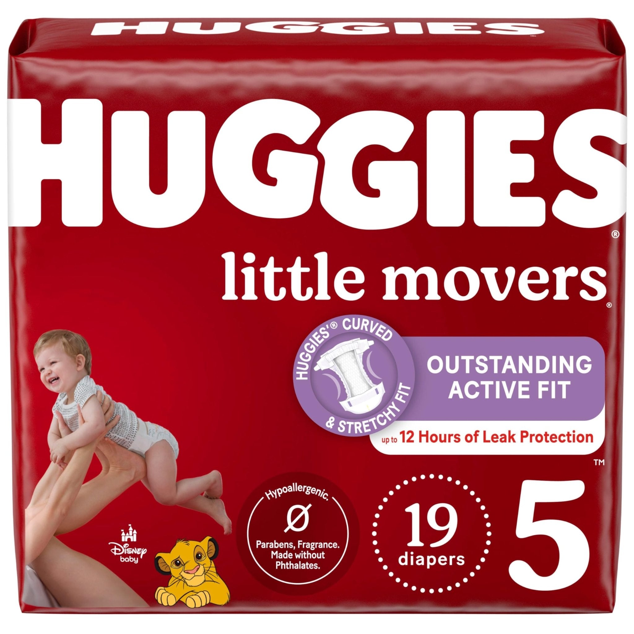 Huggies Size 5 Diapers, Little Movers Baby Diapers, Size 5 (27+ lbs), 132 Count (2 Packs of 66), Packaging May Vary