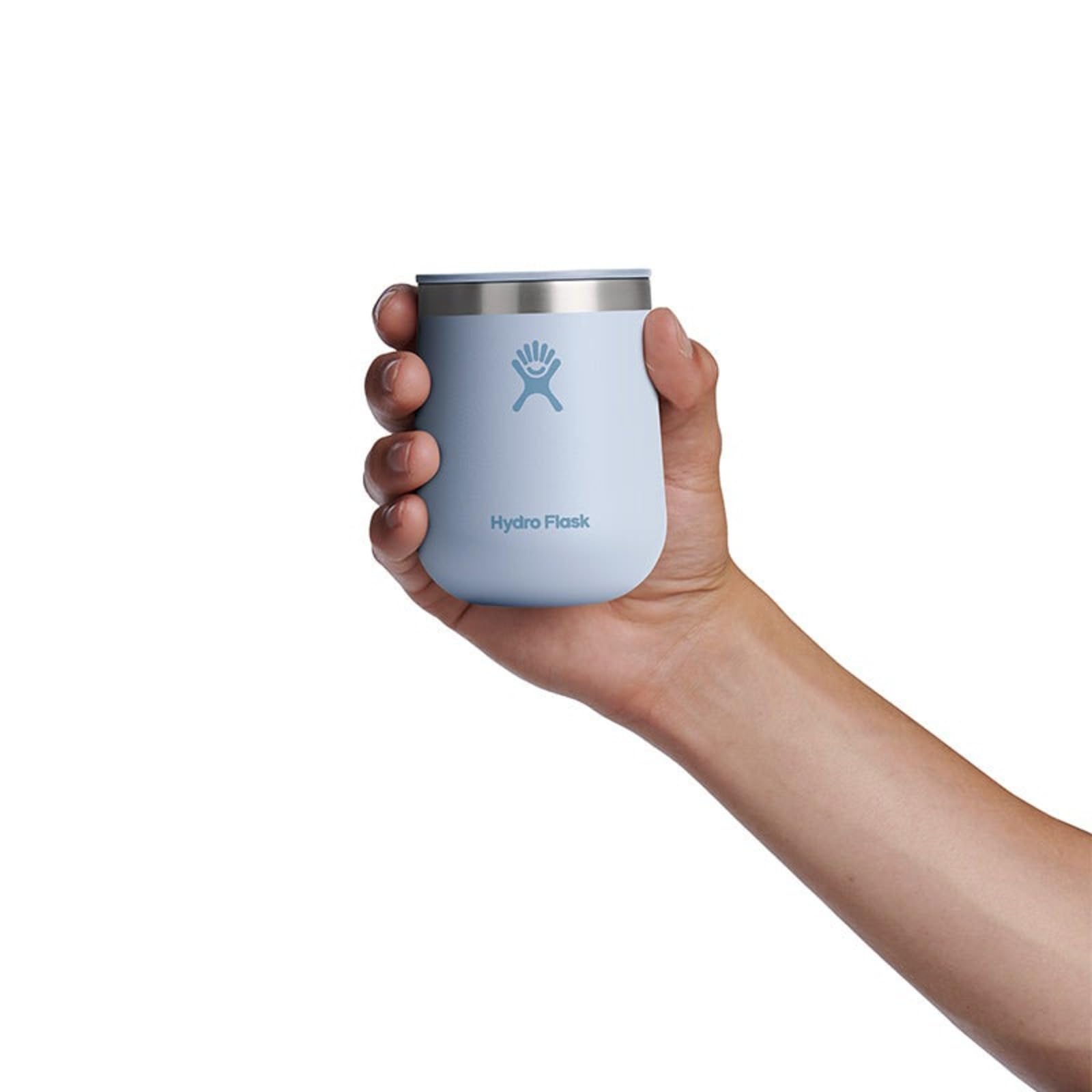 Hydro Flask 10 Oz Wine Glass - Ceramic Stemless Wine Tumbler - Unbreakable with Lid in Trillium Pink