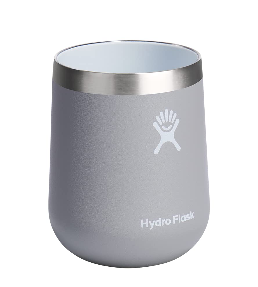 Hydro Flask 10 Oz Wine Glass - Ceramic Stemless Wine Tumbler - Unbreakable with Lid in Trillium Pink