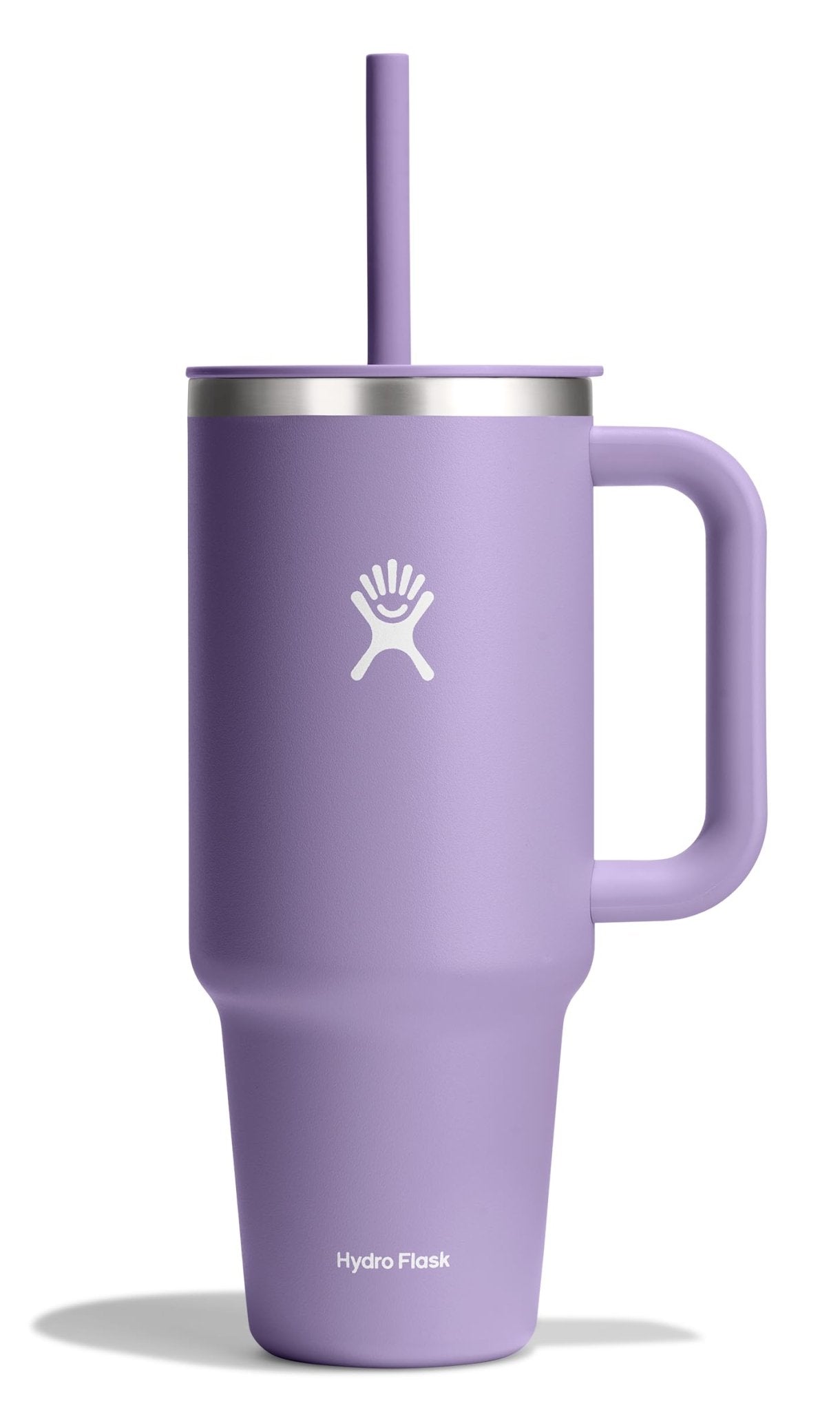 Hydro Flask 40 Oz Travel Tumbler with Handle, Lid and Straw - Insulated Stainless Steel in Sugarplum