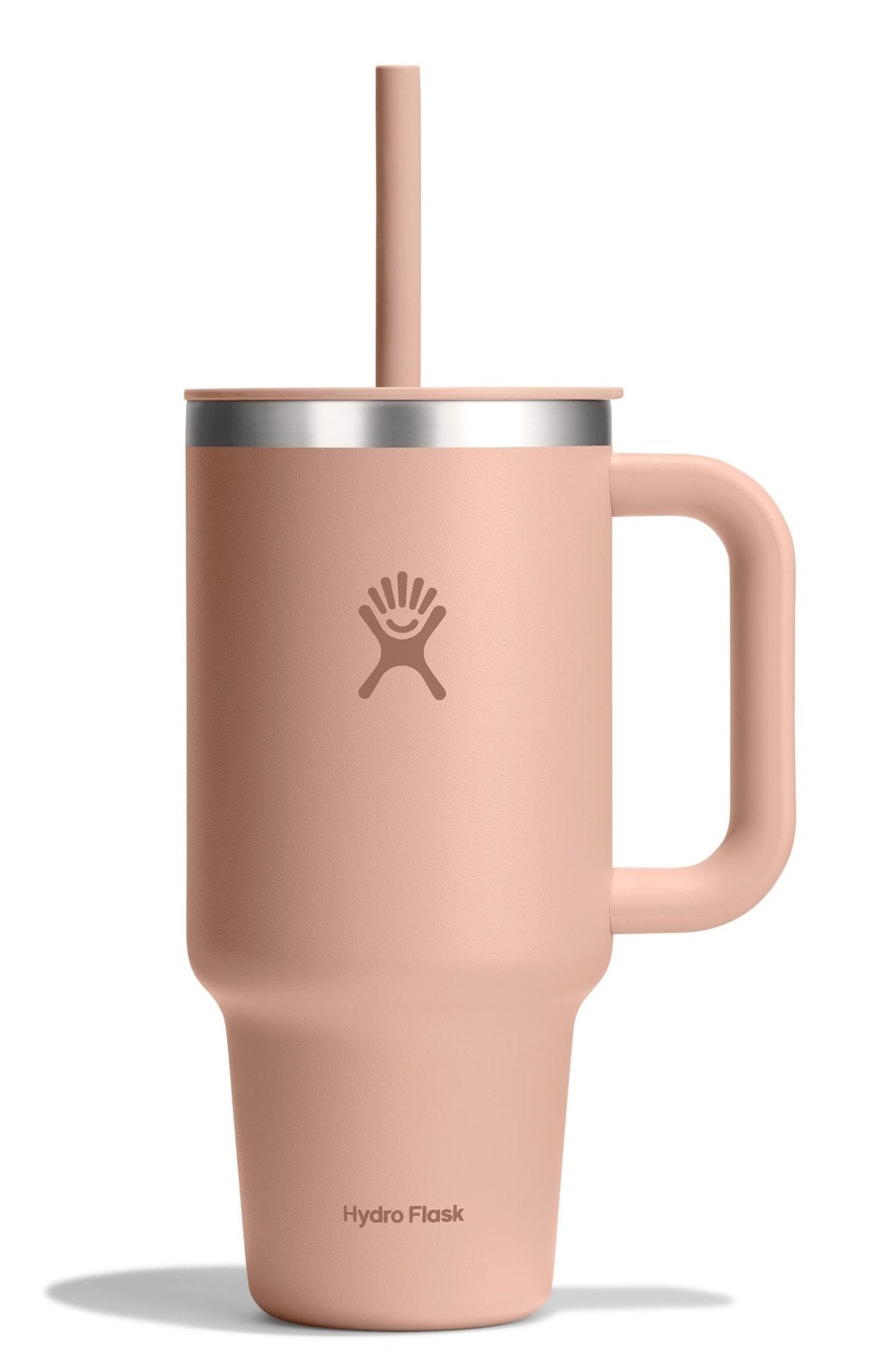 Hydro Flask 40 Oz Travel Tumbler with Handle, Lid and Straw - Insulated Stainless Steel in Sugarplum