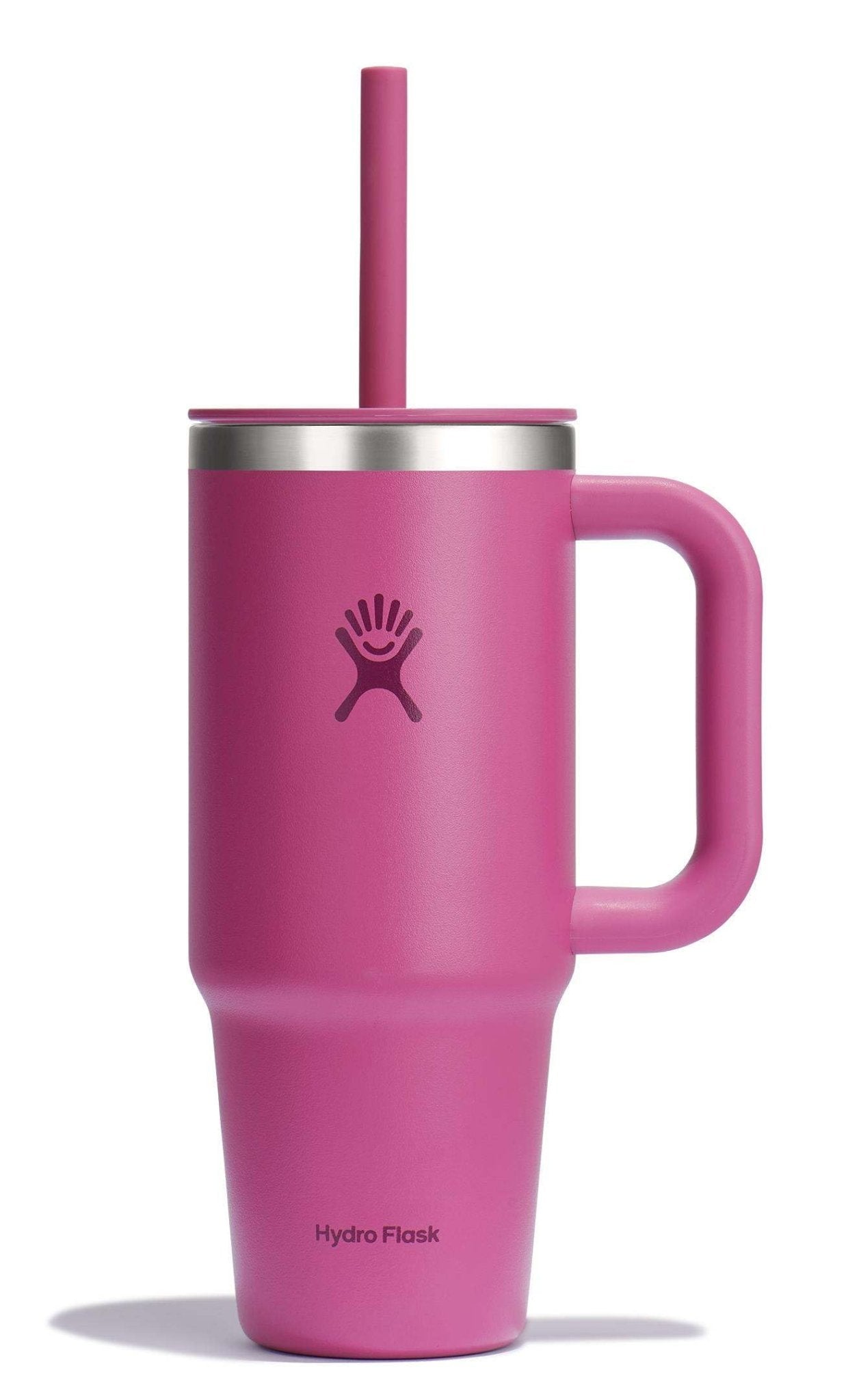 Hydro Flask 40 Oz Travel Tumbler with Handle, Lid and Straw - Insulated Stainless Steel in Sugarplum