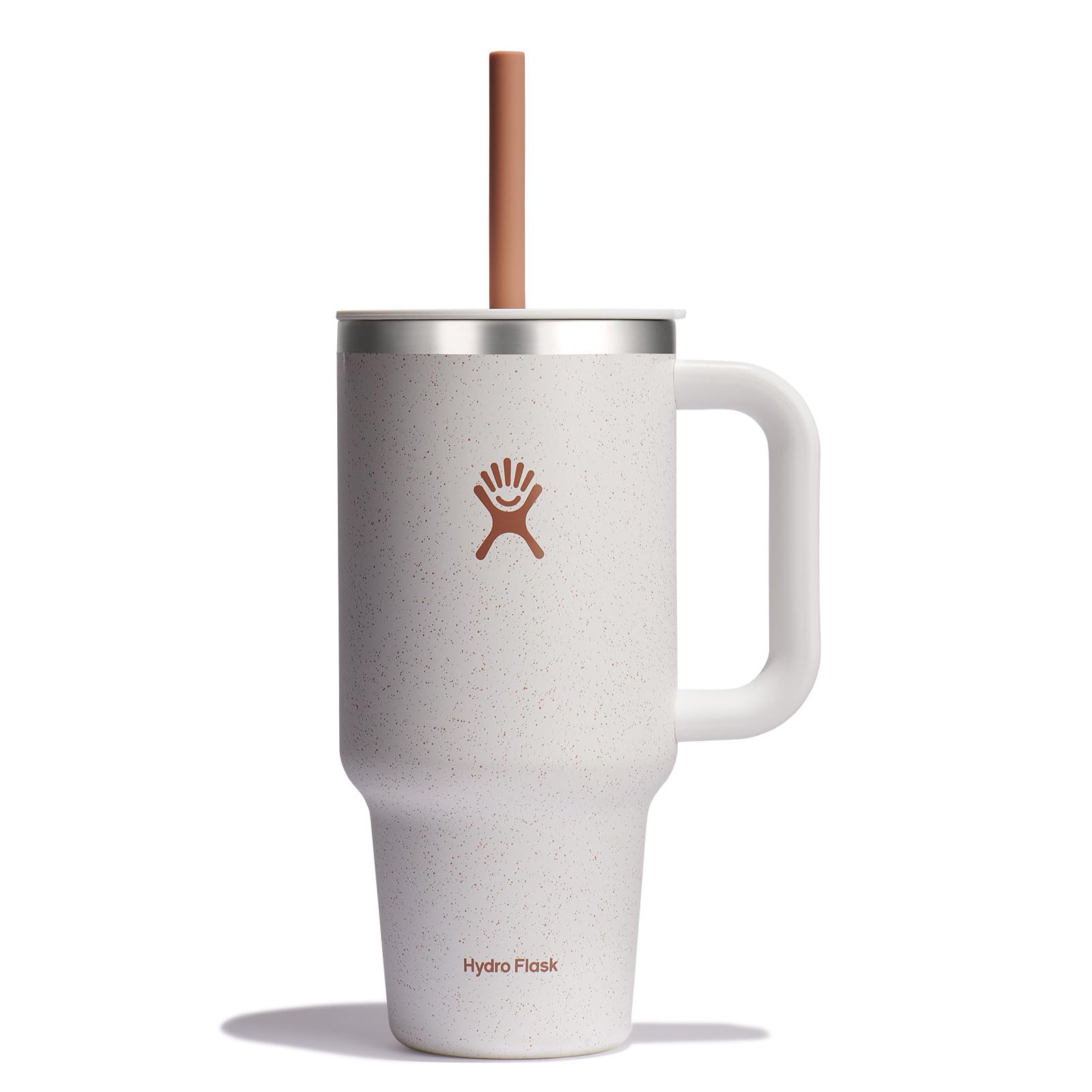 Hydro Flask 40 Oz Travel Tumbler with Handle, Lid and Straw - Insulated Stainless Steel in Sugarplum